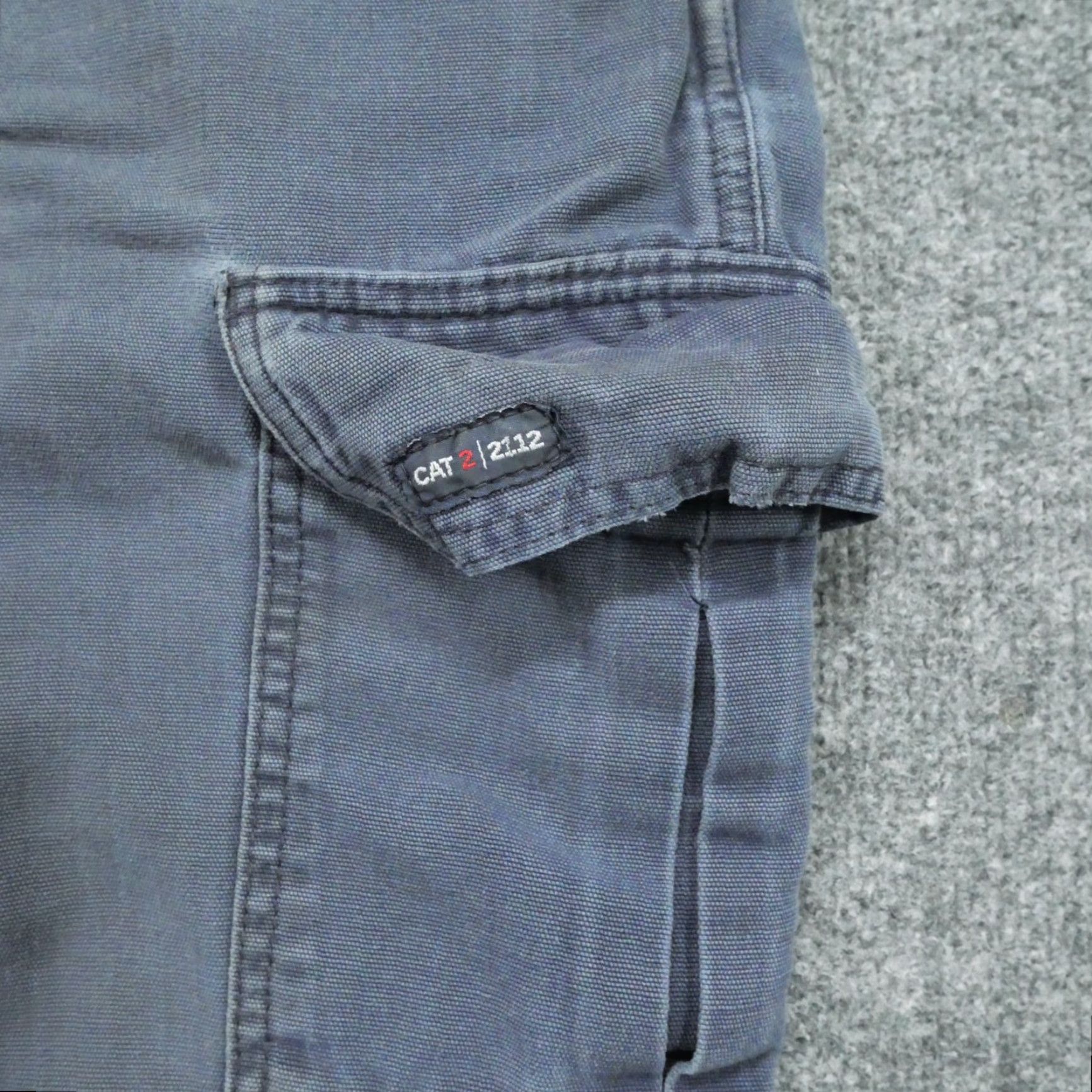 Vintage Tyndale Pants Mens 42x34 Blue Cargo Flame-Resistant Reflective Workwear Casual Pants Size US 40 / EU 56 - 2 Thumbnail