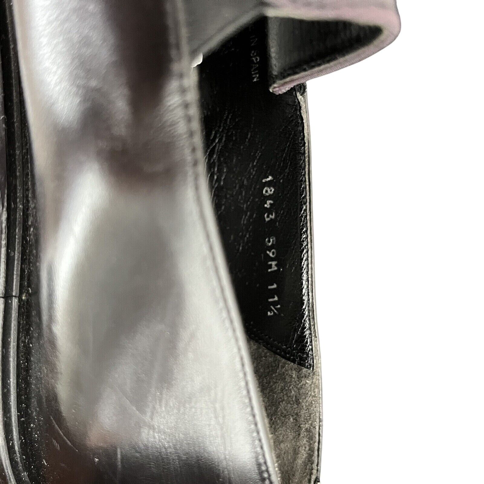 Designer × Vintage Paolo De Marco Leather Buckle Loafers Shoes HANDEMADE Spain Size US 11.5 / EU 44-45 - 4 Thumbnail