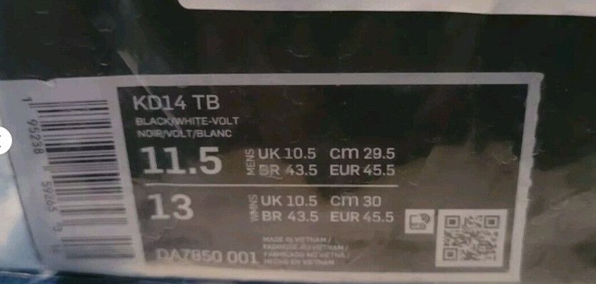 Nike Black White Volt Size US 11.5 / EU 44-45 - 9 Thumbnail