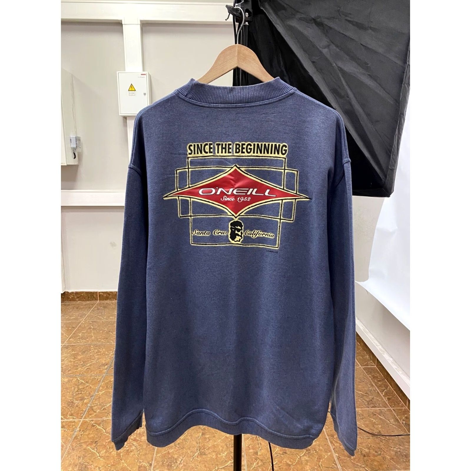 O'Neill VINTAGE O’Neill Santa Cruz Sweatshirt Logo Sweatshirt M/L Blue 90s Pullover Mens Hoodie OverSize Girls Boys Size US M / EU 48-50 / 2 - 2 Thumbnail