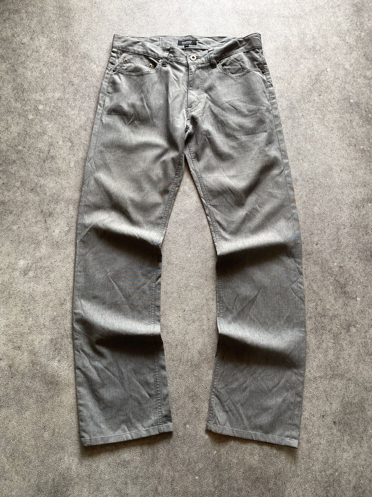 Burberry 2000s Burberry Black Label Gray Trouser Pants Size US 31 - 1 Thumbnail