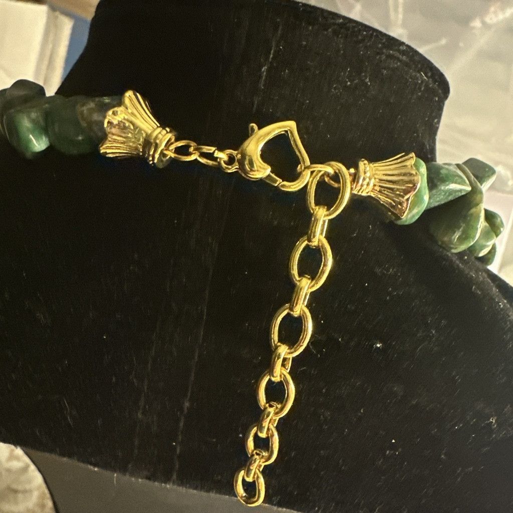Handmade Vintage Amethyst Purple Green Real Multi Stone Statement Nec Size ONE SIZE - 3 Thumbnail