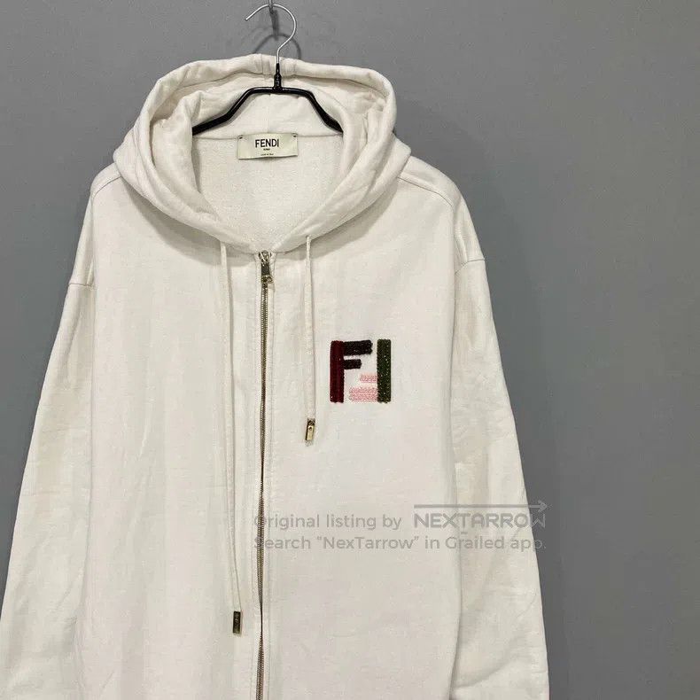 Fendi Fendi Glitter and embroidered logo zip-up jacket Size M / US 6-8 / IT 42-44 - 2 Thumbnail