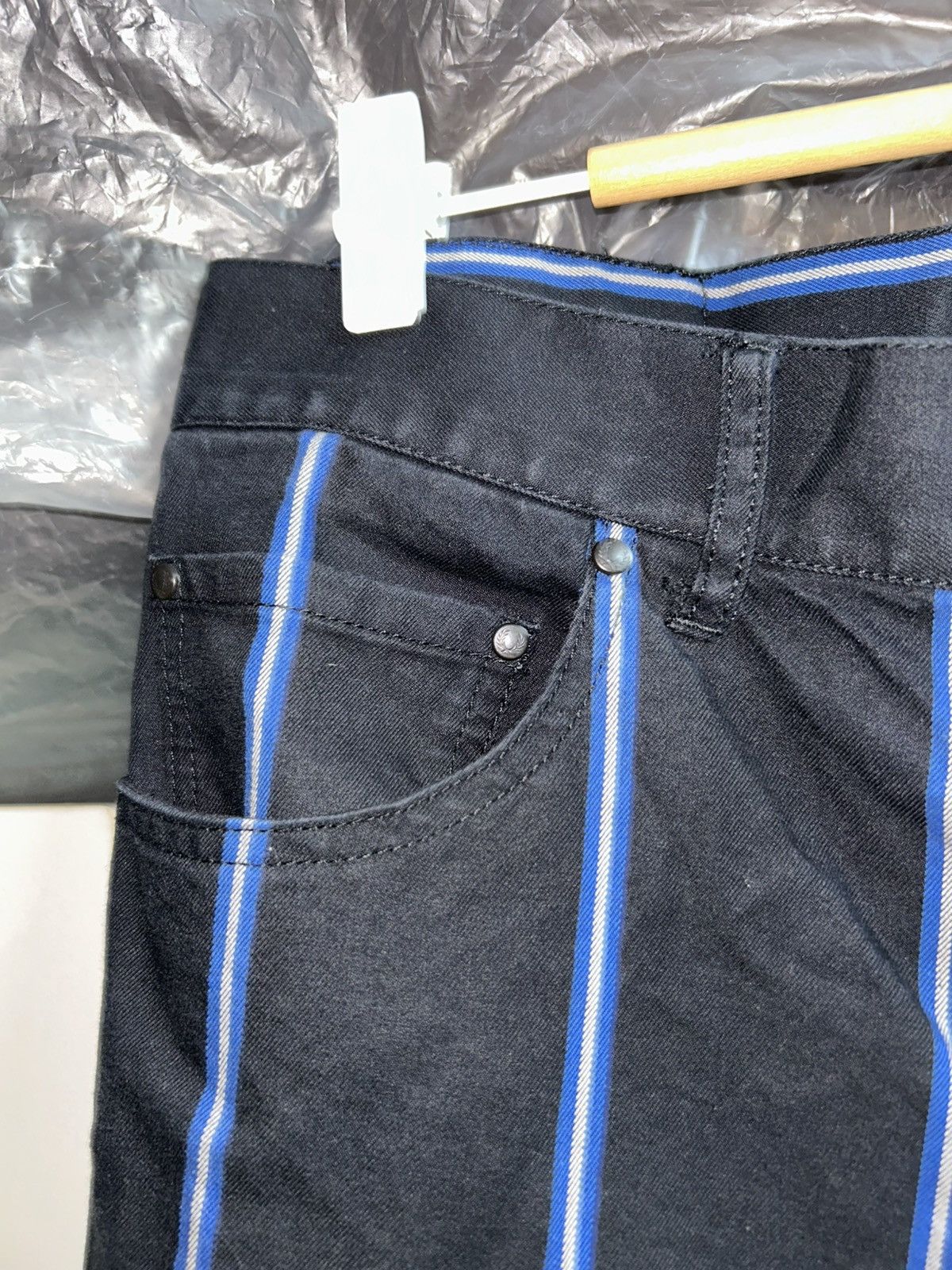Fred Perry Striped Blue Britpop Pants Size US 33 - 9 Thumbnail