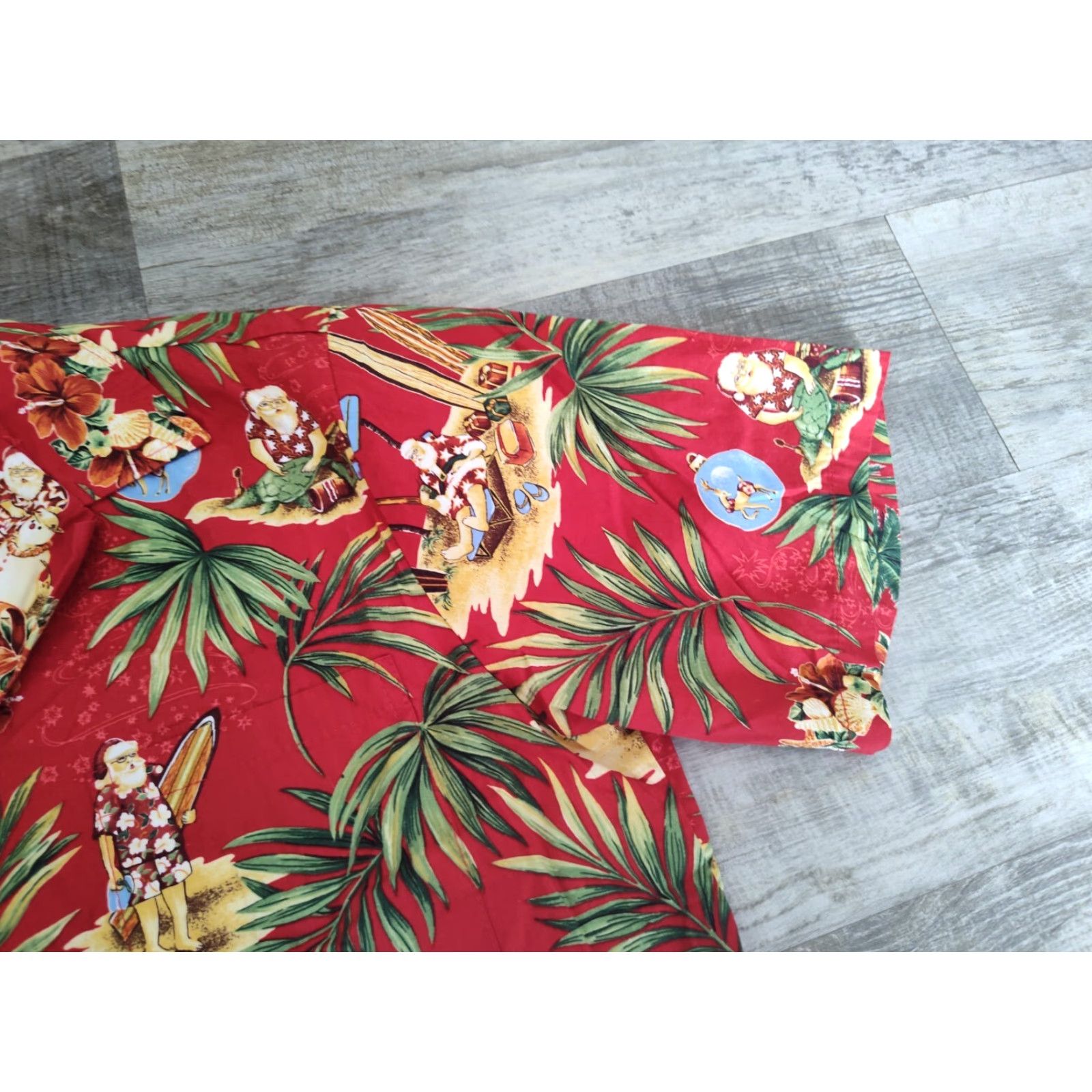 Vintage VINTAGE RJC Men's Hawaiian Shirt Short Sleeve Size M Tropical Floral Cotton Surfer Santa Claus Christmas Summer Fall Spring Made in USA Size US M / EU 48-50 / 2 - 6 Thumbnail