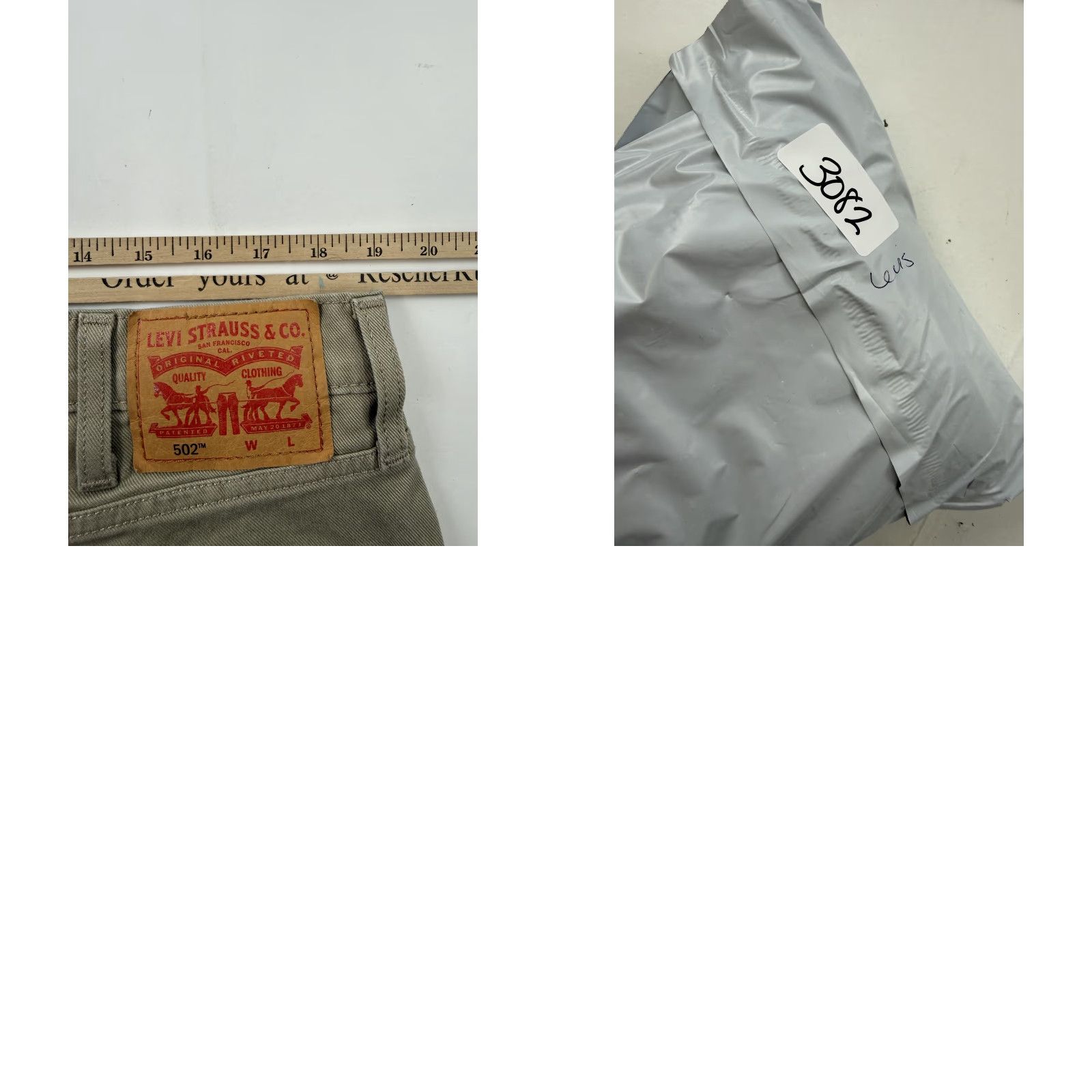 Levi's LEVI'S 502 Jeans Mens 38x33 Beige Khaki Regular Stretch Denim Tapered Pocket 5-Overall Size US 38 / EU 54 - 8 Thumbnail
