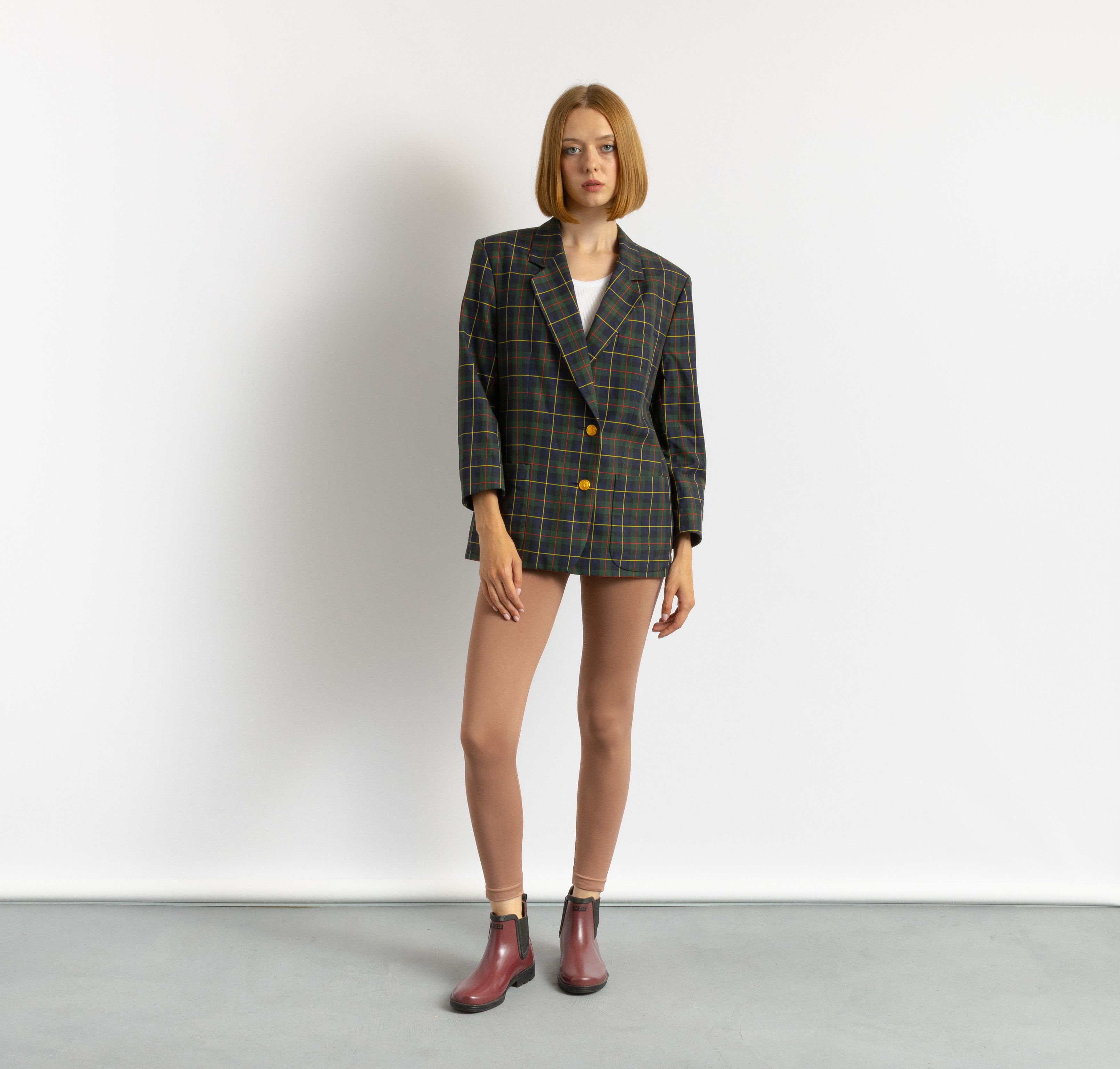 Burberry Burberry's Cotton Blazer Checked Green Blazer 8704 Size M / US 6-8 / IT 42-44 - 1 Thumbnail