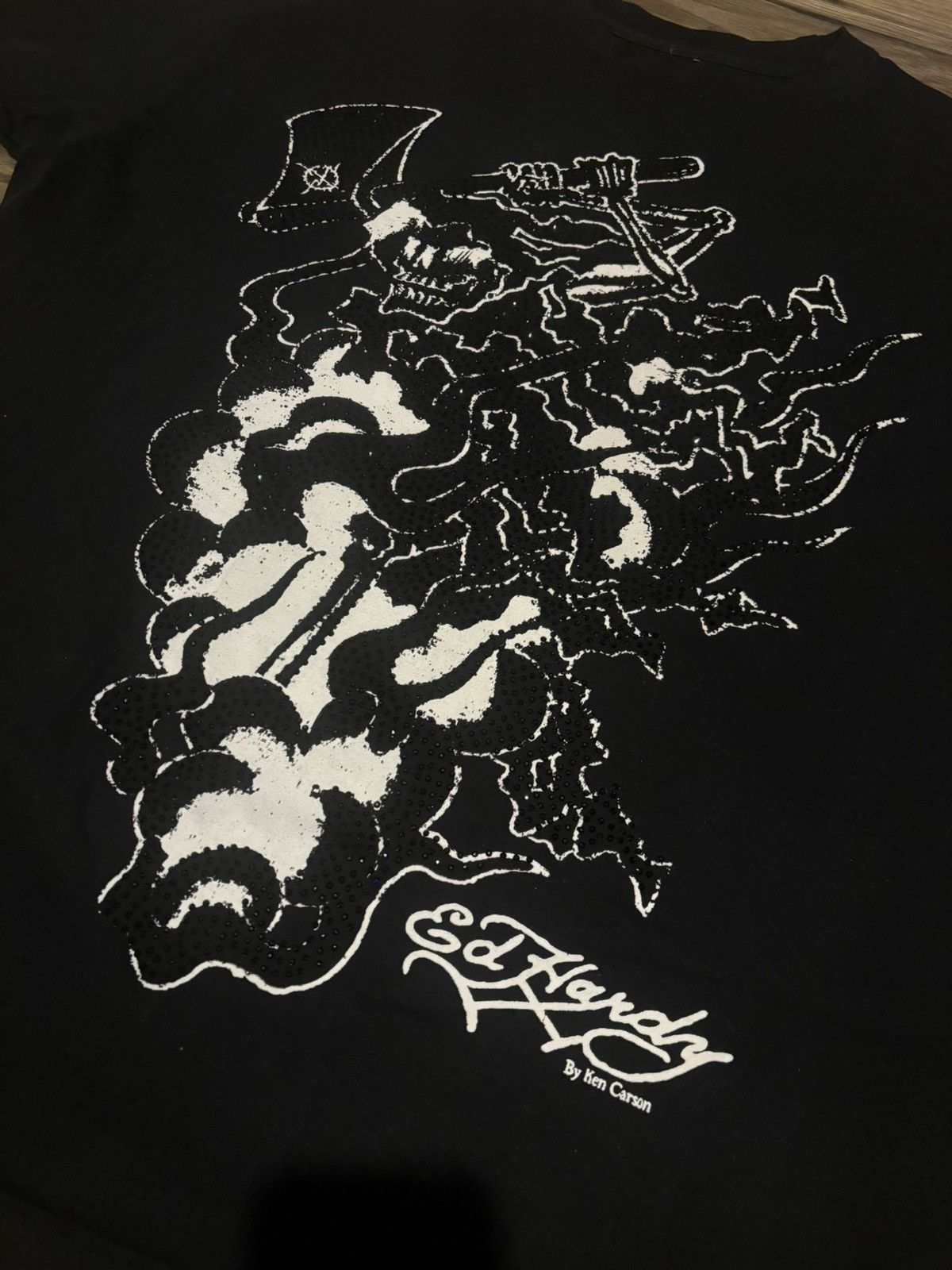 Ed Hardy × Ken Carson Ed hardy x Ken Carson Rhinestone Shirt Size US L / EU 52-54 / 3 - 5 Thumbnail