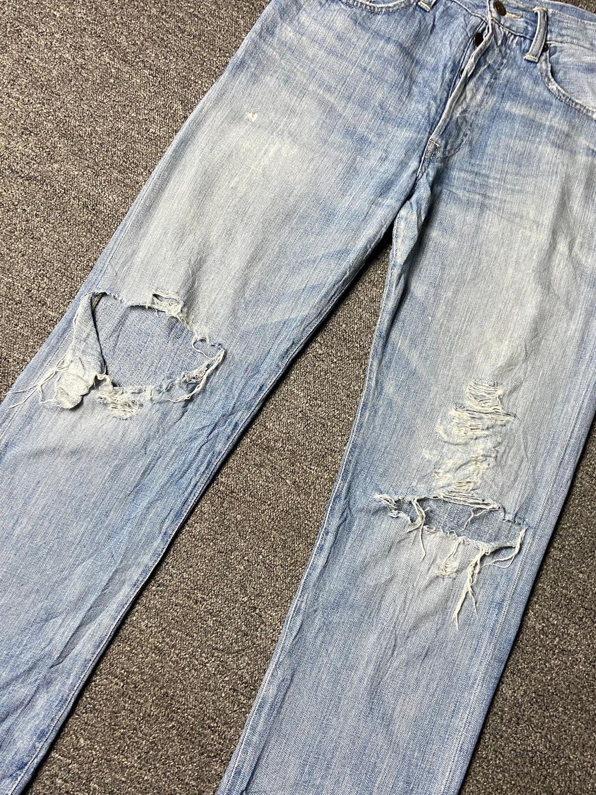 Polo Ralph Lauren Polo Ralph Lauren Authentic Dungarees Ripped Jeans (157) Size US 29 - 10 Thumbnail