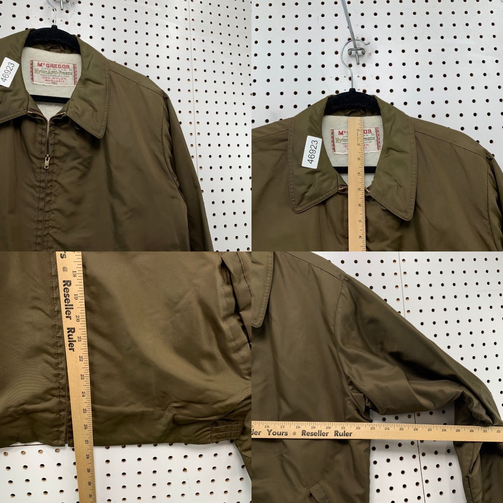 McGregor VINTAGE McGregor Bomber Jacket Mens 42 Brown Nylon Fleece USA Size US XS / EU 42 / 0 - 8 Thumbnail
