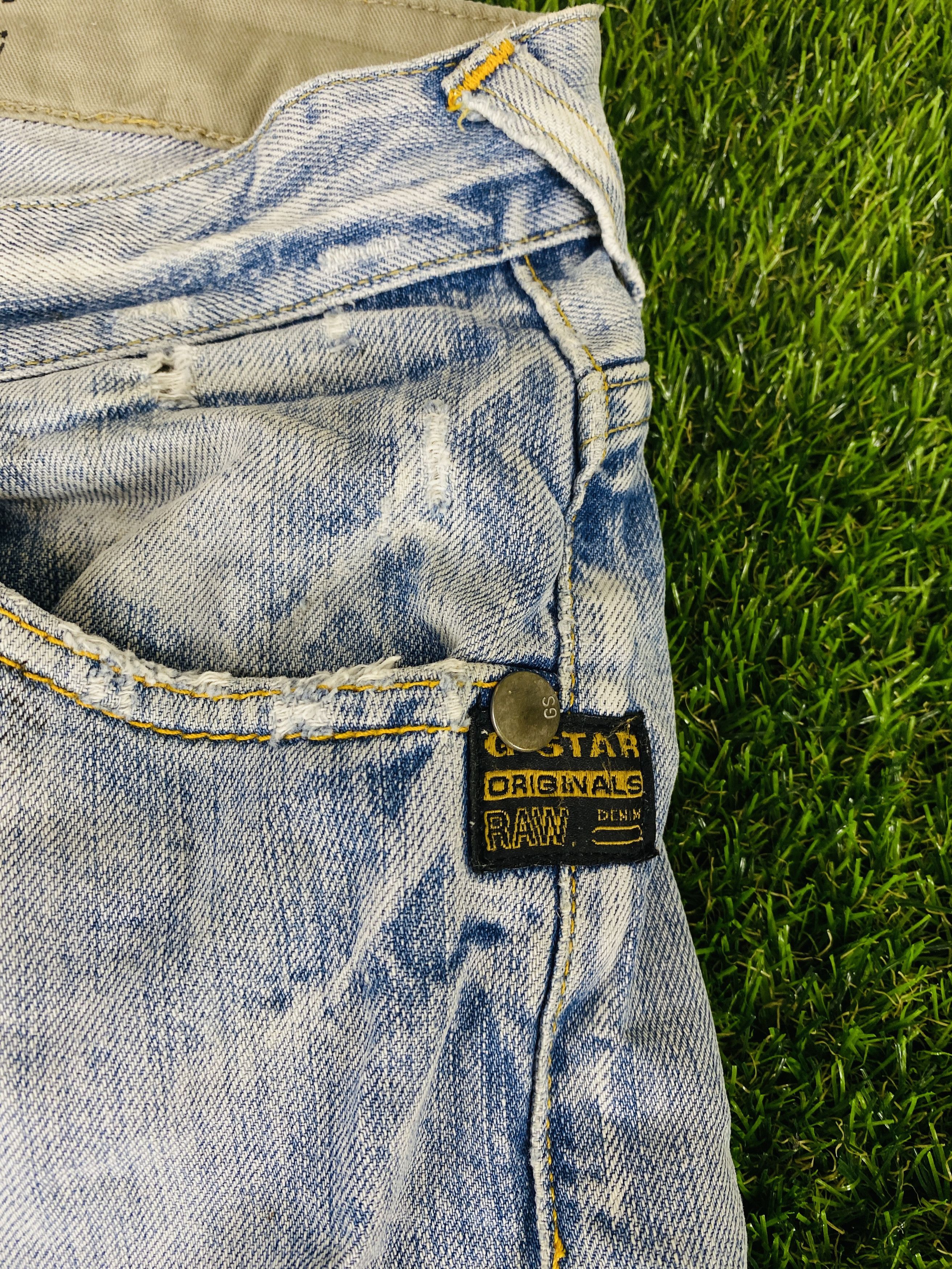 G-Star G Star Raw Distressed Jeans (P026) Size US 32 / EU 48 - 4 Thumbnail