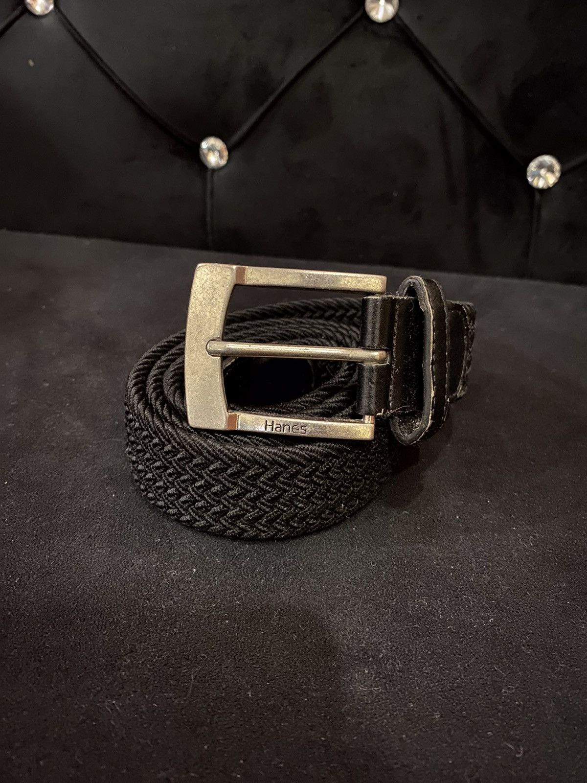 Hanes Hanes Black Canvas Buckle Belt Size ONE SIZE - 5 Thumbnail