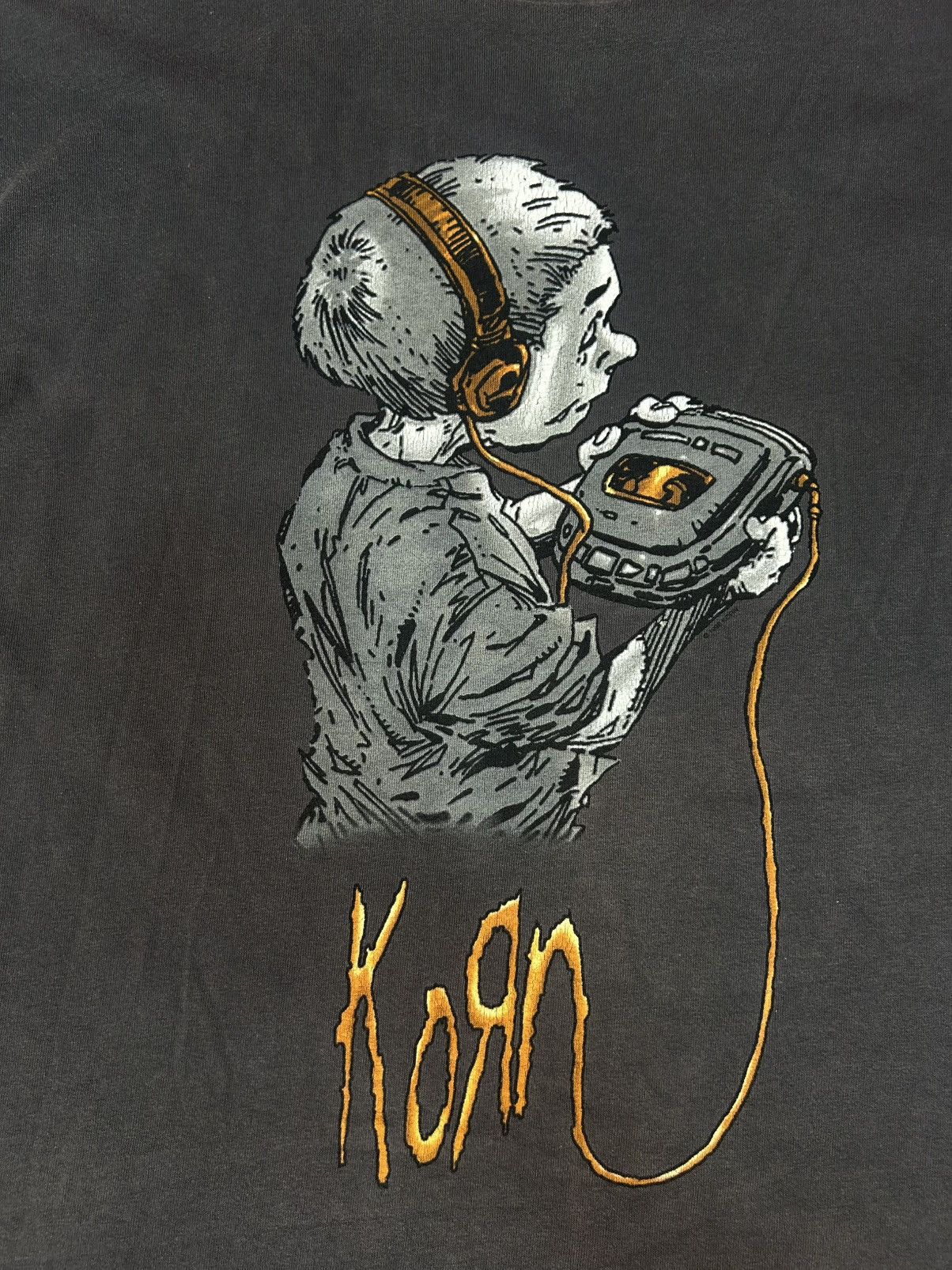 Vintage Vintage 90s KORN Follow The Leader Faded Gray Band Tee Size US XL / EU 56 / 4 - 3 Thumbnail