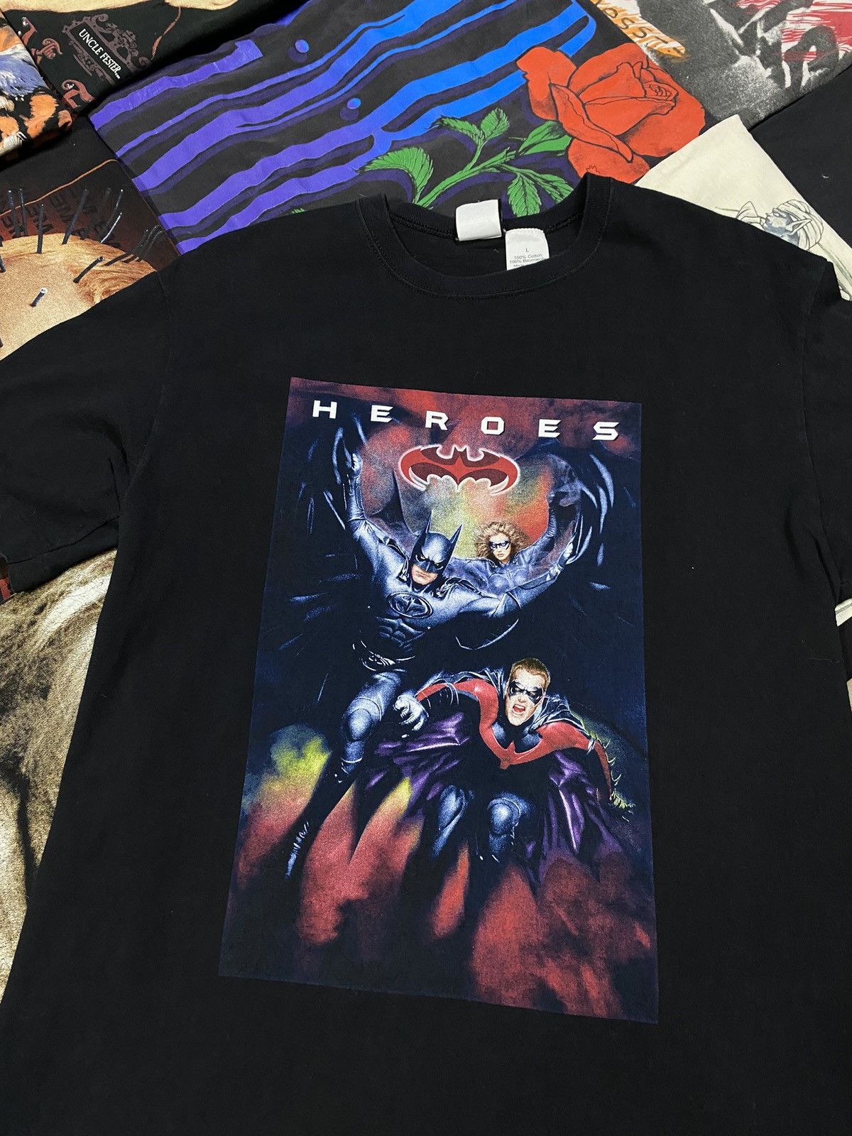 DC Comics × Vintage Vintage 1997 Batman & Robin Movie T-Shirt Adult Large Size US L / EU 52-54 / 3 - 2 Thumbnail