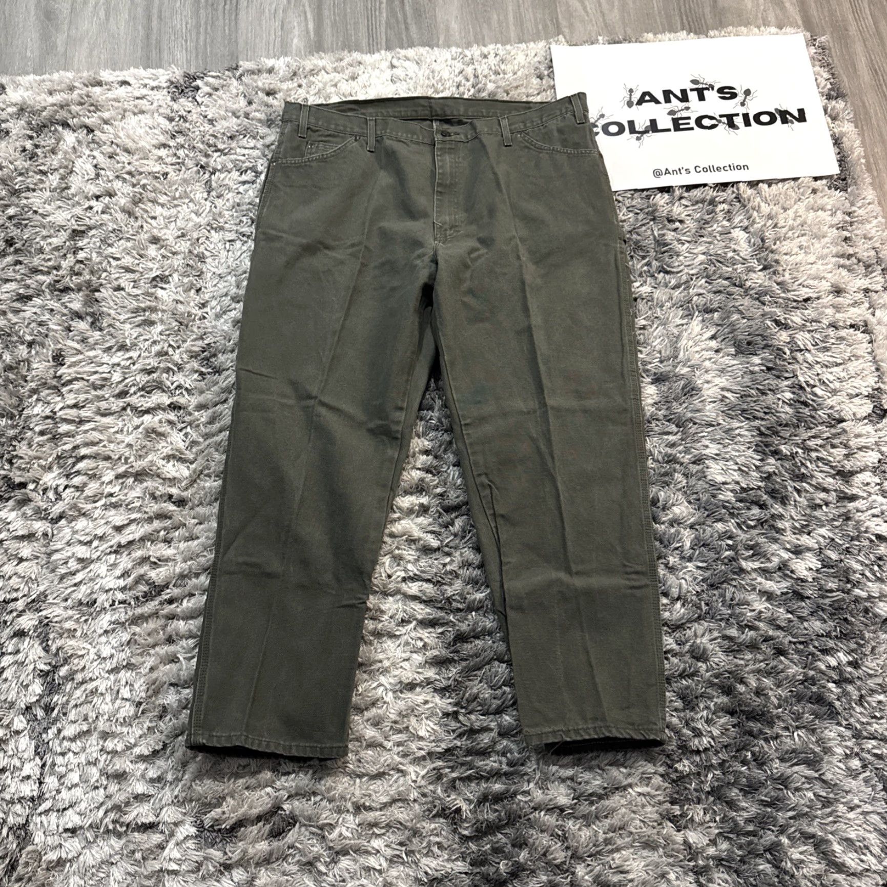Dickies VINTAGE 90’s Green Dickies Carpenter Jeans Workwear Y2K Baggy Men’s Size 42x30 Dickies Jeans Green 90s Mens Size 42 29 Inseam Straight Size US 42 / EU 58 - 4 Thumbnail