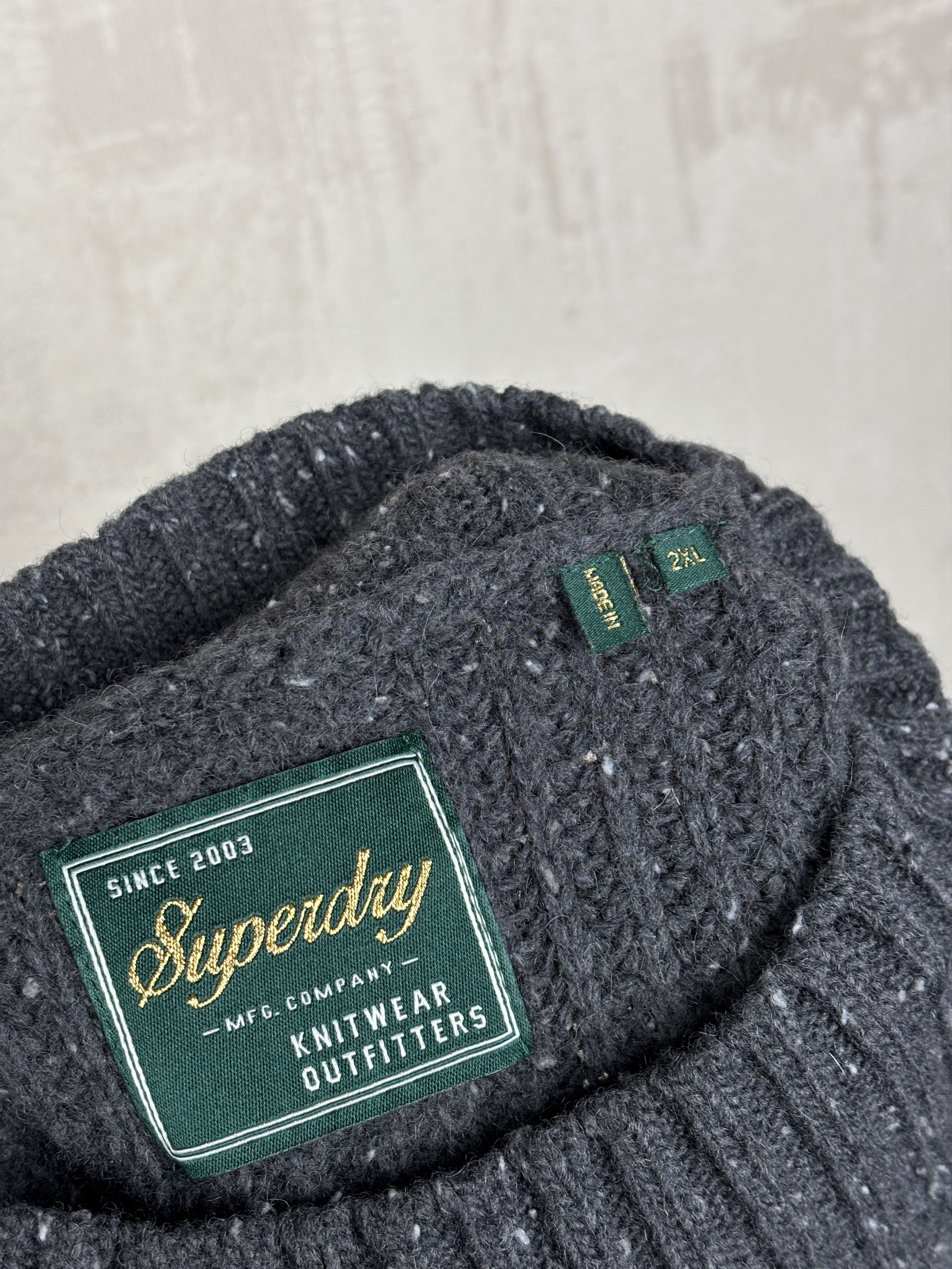 Superdry SuperDry Wool Blend Mock Neck Knit Sweater size fits like XL Size US XL / EU 56 / 4 - 4 Thumbnail