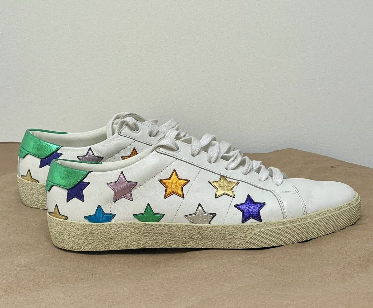 Saint Laurent Paris Saint Laurent low top sneakers rainbow color stars size 43 Size US 9.5 / EU 42-43 - 1 Thumbnail