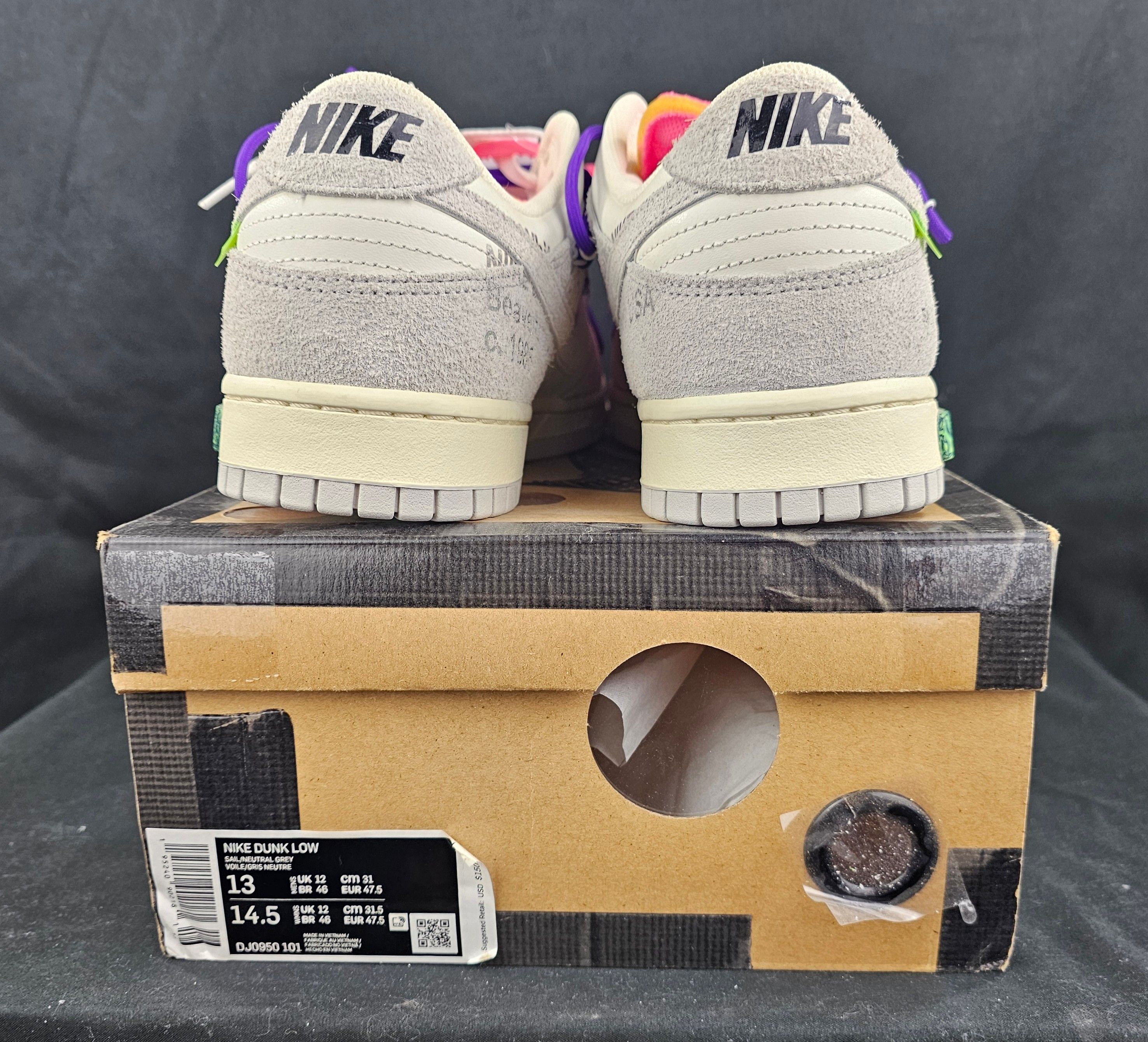 Nike × Off-White Nike Dunk Low Off-White Lot 15 of 50 Sail Men's Size 13 US Size US 13 / EU 46 - 9 Thumbnail