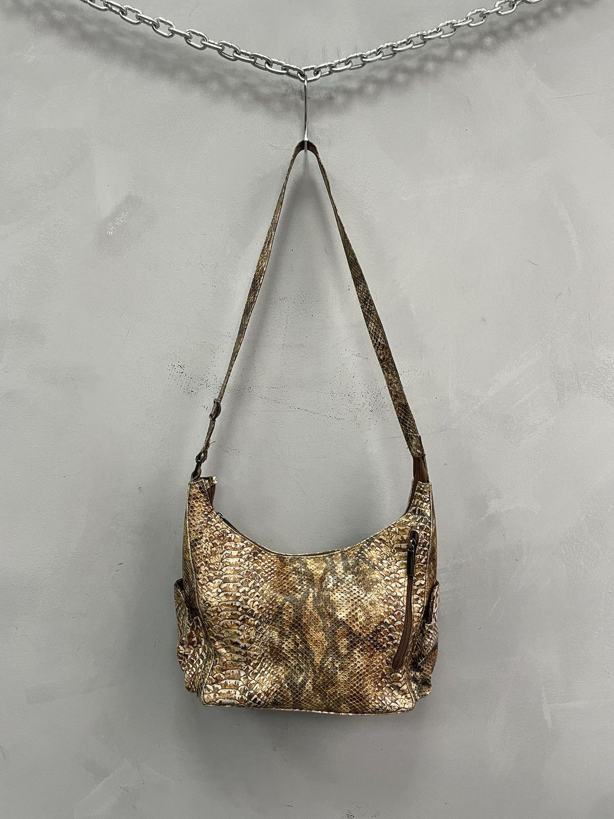 KMRii Hysteric glamour style leather snake skin messenger bag Size ONE SIZE - 4 Thumbnail
