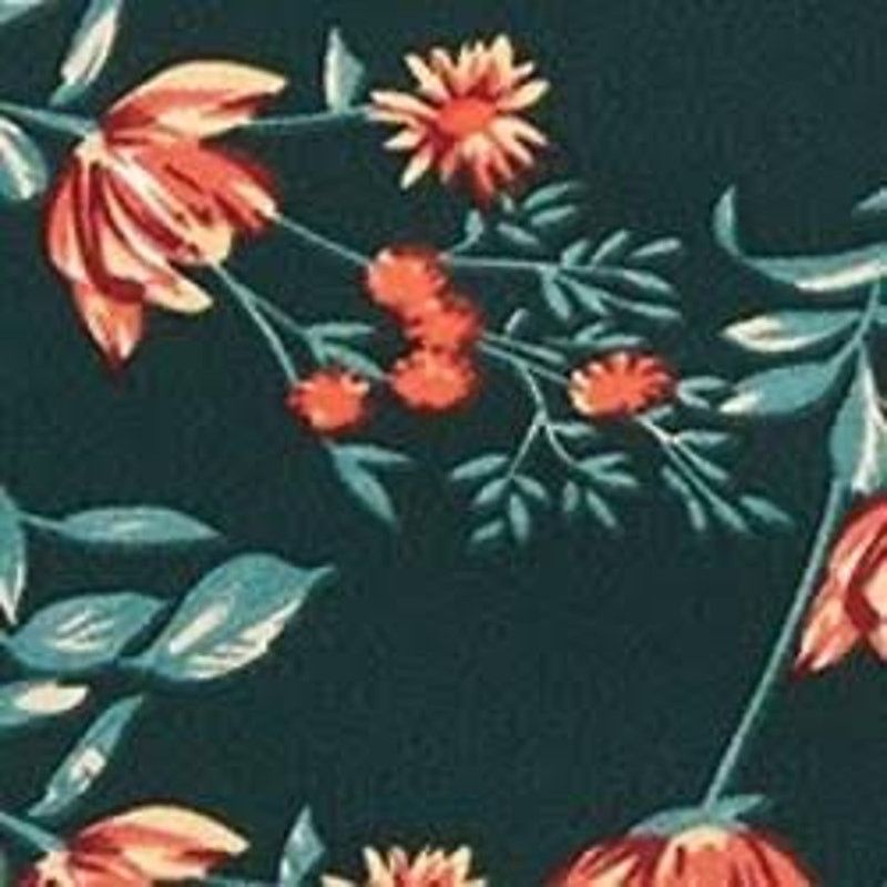 Macys B Darlin | Belted Floral Dress Dark Green | Size 5/6 Size M / US 6-8 / IT 42-44 - 10 Thumbnail