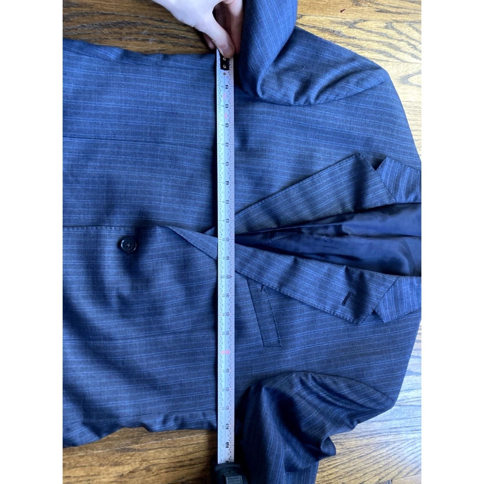 Vintage Coppley Coppley Ermenegildo Zegna Blazer Mens 40 Navy Blue Pinstripe Wool Sport Coat Size 40R - 5 Thumbnail