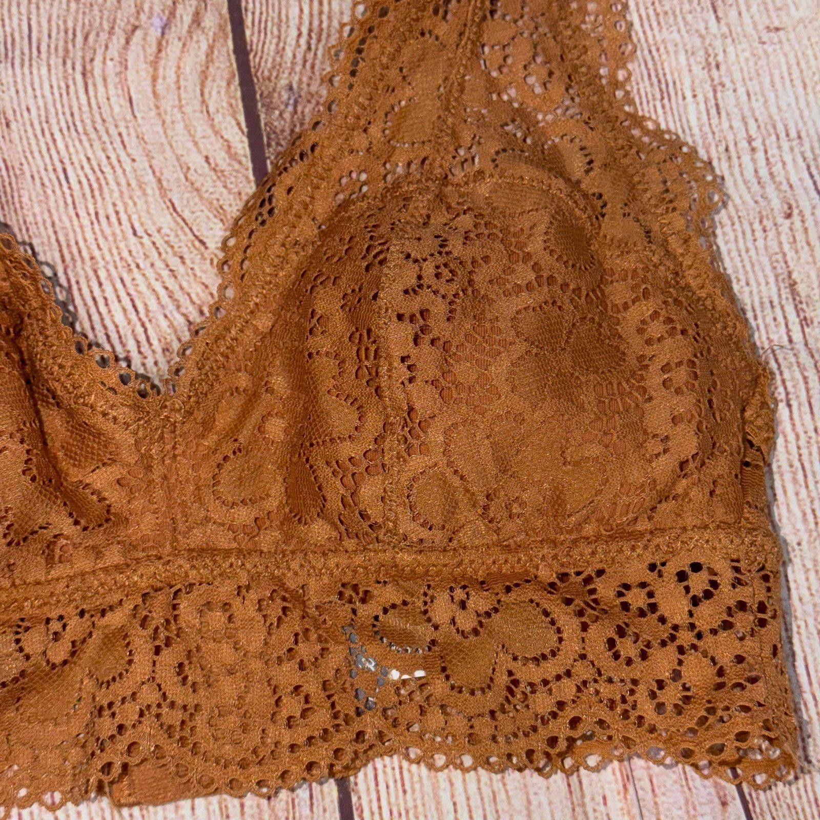 Other Aerie XS Lace Halter Bralette in Mustard Size ONE SIZE - 3 Thumbnail