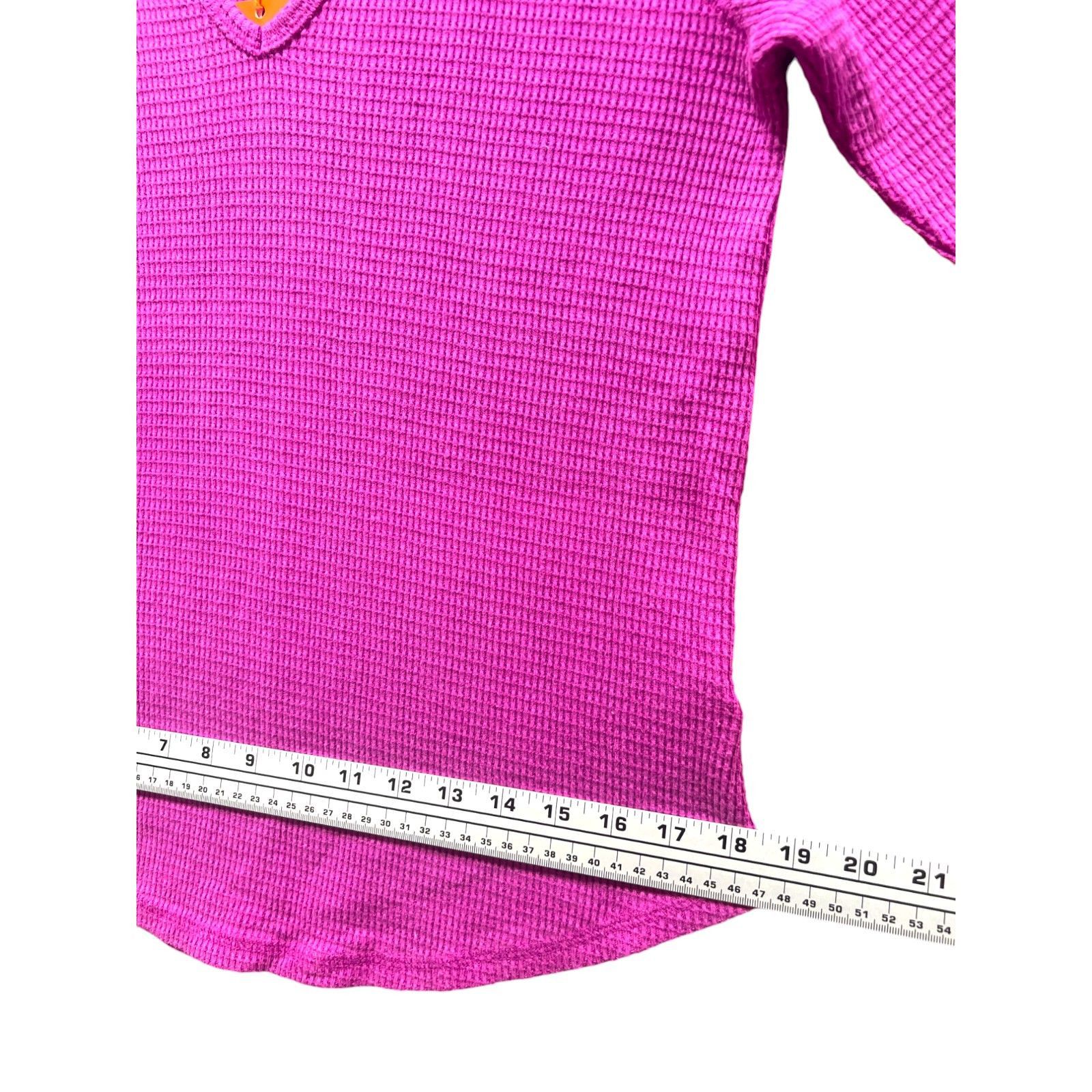 Other Knox Rose - Women's Long Sleeve Notch Neck Thermal Top - Pur Size M / US 6-8 / IT 42-44 - 7 Thumbnail