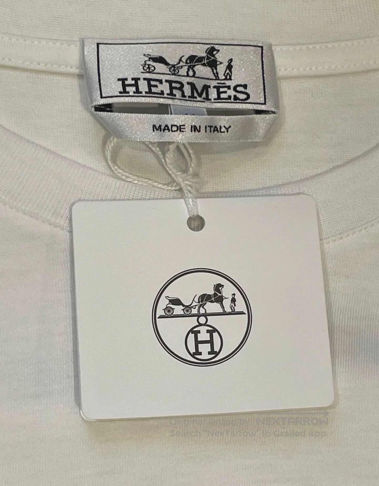 Hermes HERMES FW21 Striped Trim Short Sleeve Tee. Size US L / EU 52-54 / 3 - 5 Thumbnail