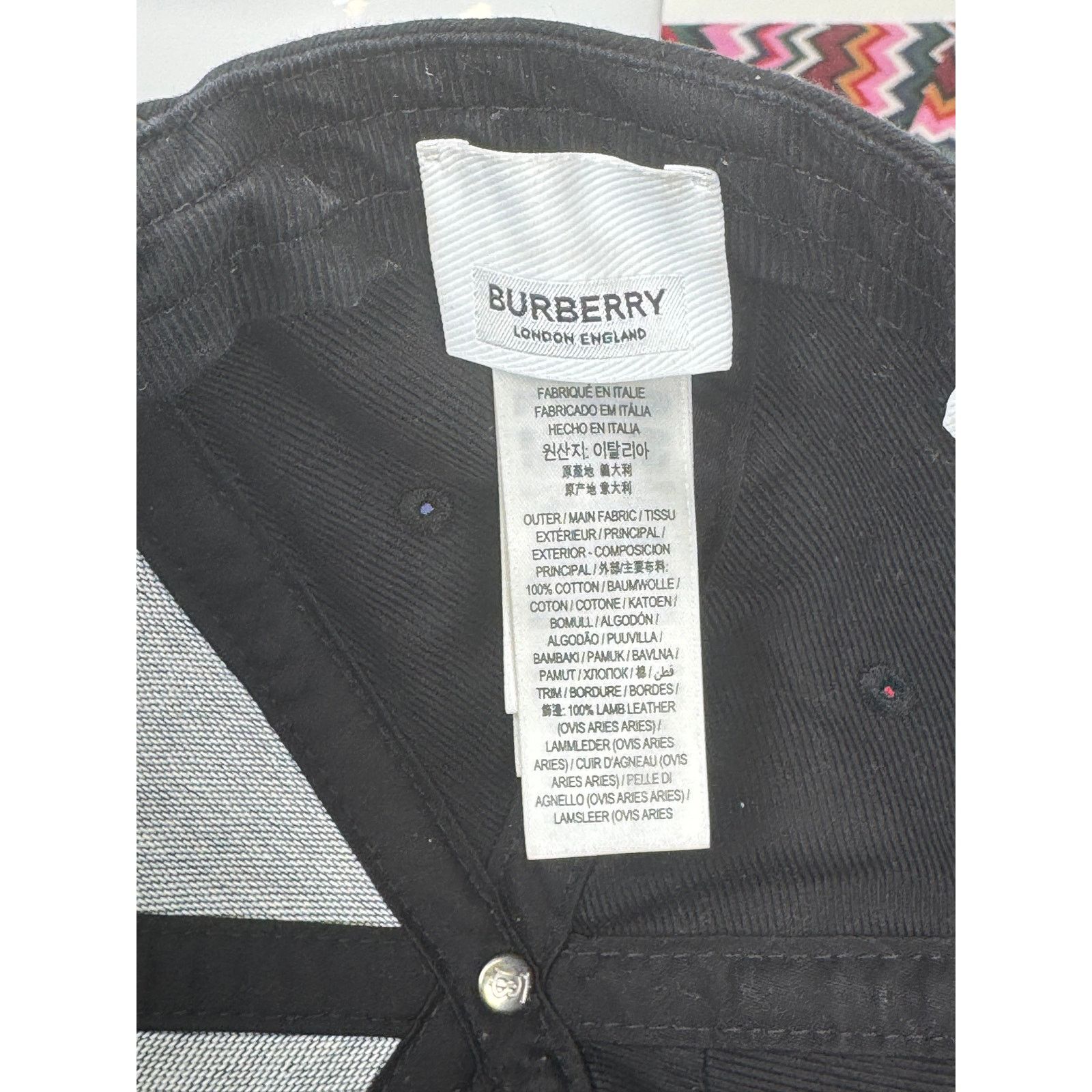 Burberry Burberry Horseferry House Cap Size M - Black/White Size ONE SIZE - 4 Thumbnail