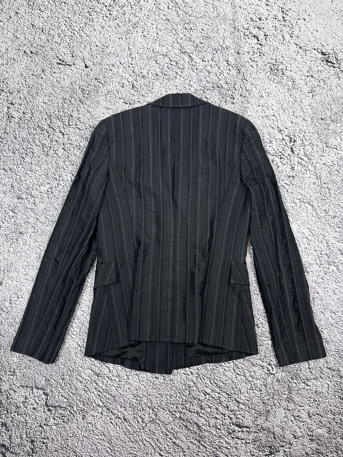 Emporio Armani Emporio Armani Pinstripe Black Suit Blazer & Pencil Skirt Size 28" / US 6 / IT 42 - 6 Thumbnail