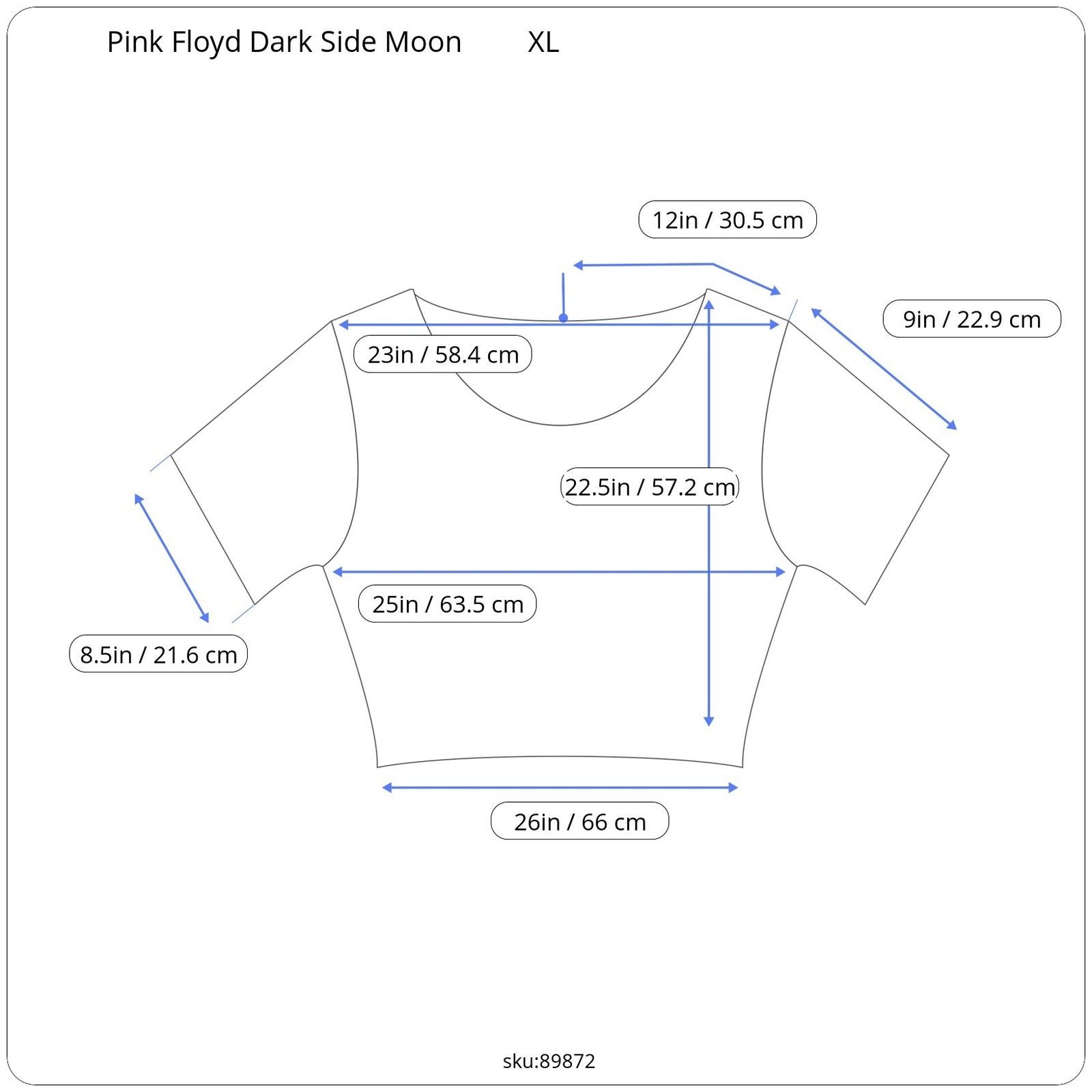 Pink Floyd Custom 1-of-1 Split Dye Pink Floyd Boxy Crop Size XL / US 12-14 / IT 48-50 - 2 Thumbnail