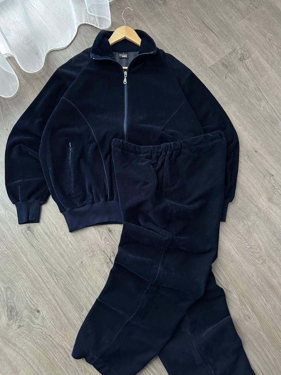 Japanese Brand × Vintage Vintage Japanese ISA Switzerland Blue Velvet Tracksuit Size 38R - 13 Thumbnail