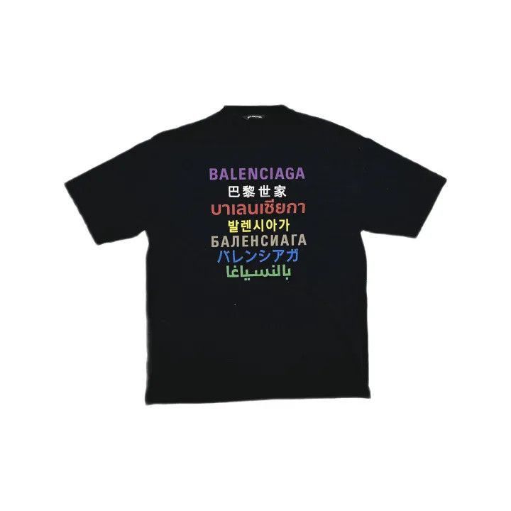 Balenciaga Balenciaga Balenciaga Multilingual Print Short Sleeve TShi Size US S / EU 44-46 / 1 - 2 Thumbnail