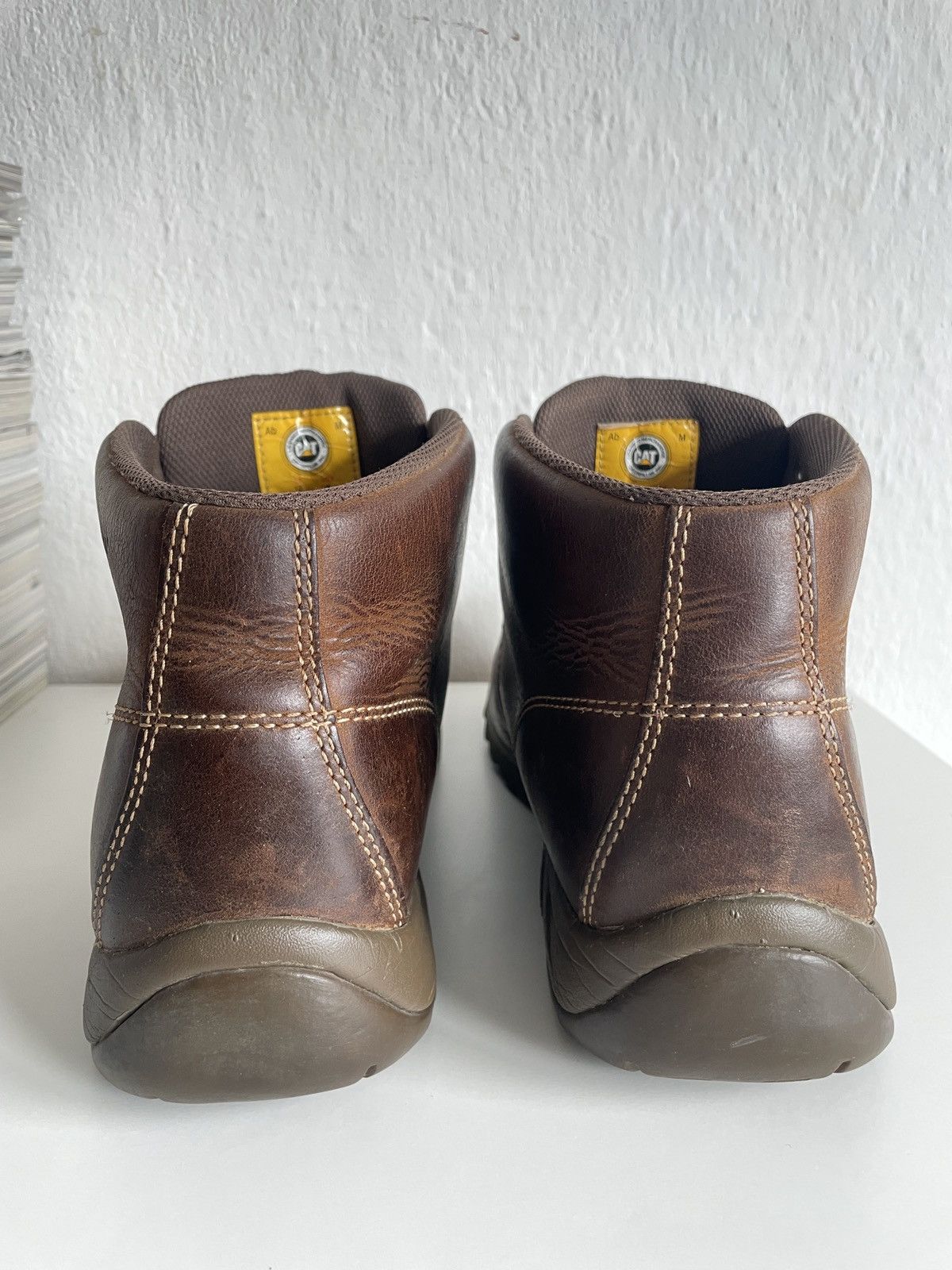 Caterpillar Caterpillar Distressed Leather Work Boots Patina size 46 Size US 12.5 / EU 45-46 - 16 Thumbnail