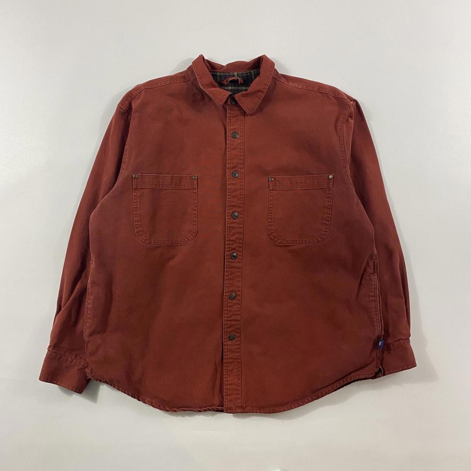 Other Vintage Red Button Up Flannel Lined Shirt Size US L / EU 52-54 / 3 - 1 Thumbnail