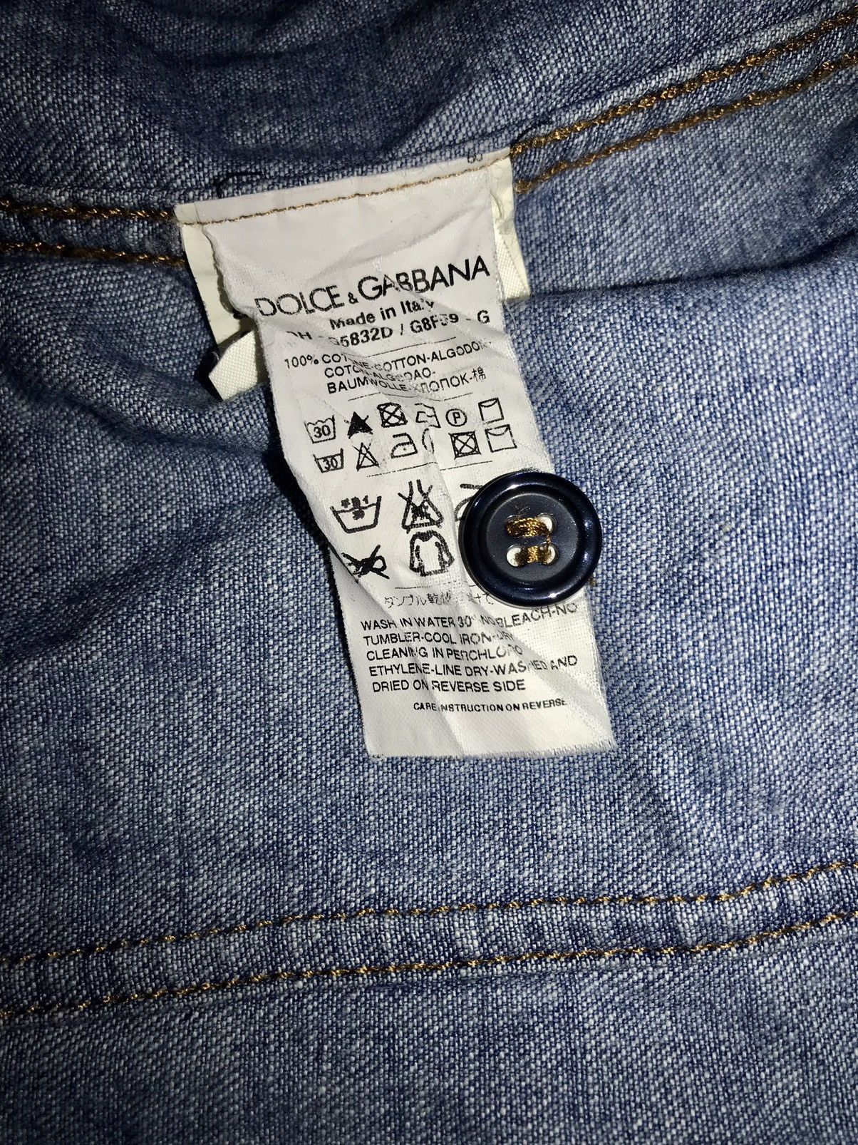 Dolce & Gabbana Dolce & Gabbana Denim Shirt Size M / US 6-8 / IT 42-44 - 13 Thumbnail
