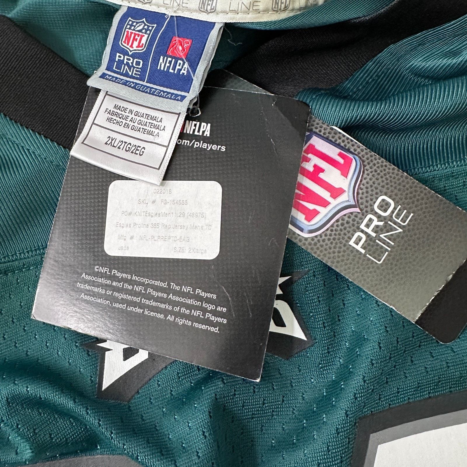 NFL NFLPA Pro Line Philadelphia Eagles Jersey Mens 2XL XXL Green Size US XXL / EU 58 / 5 - 6 Thumbnail