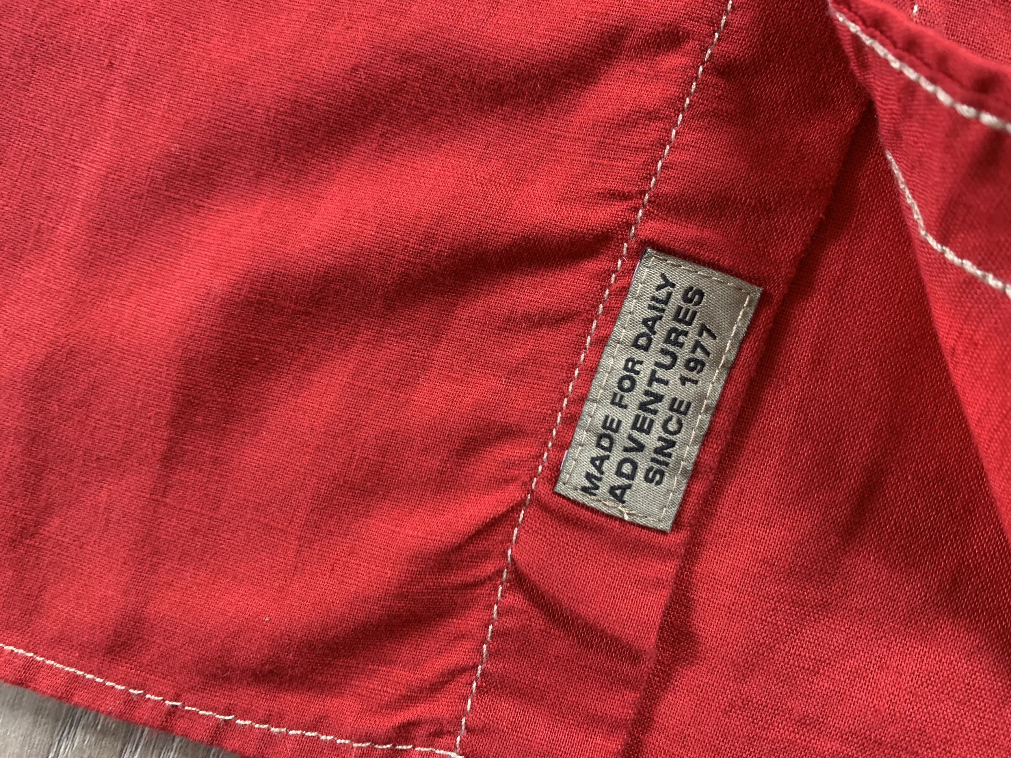 camel active Camel Active Linen Blend Regular Fit Red Button Up Shirt Size US XL / EU 56 / 4 - 7 Thumbnail