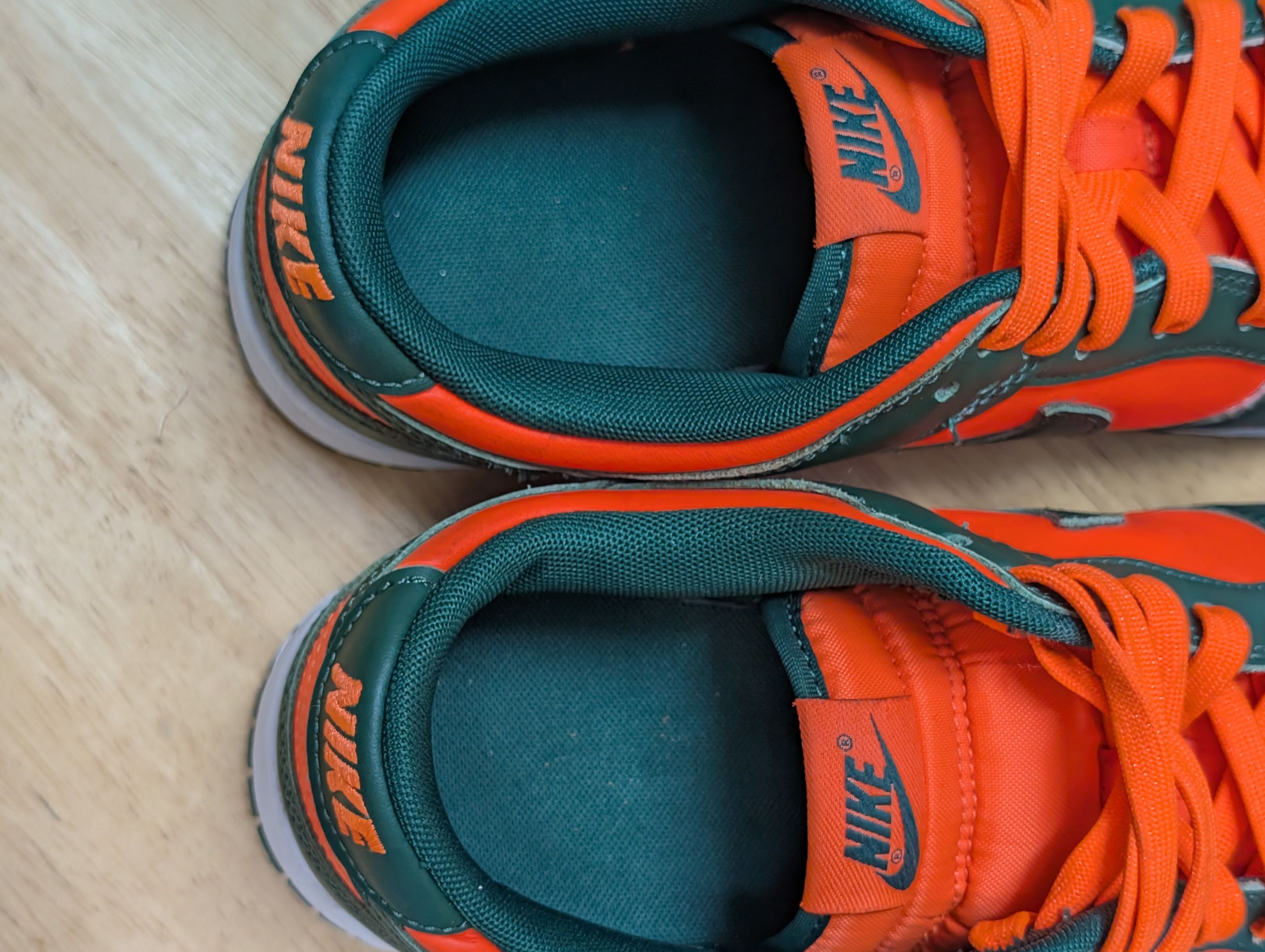 Nike Nike Dunk Low Retro " Miami Hurricanes " Size US 9.5 / EU 42-43 - 14 Thumbnail
