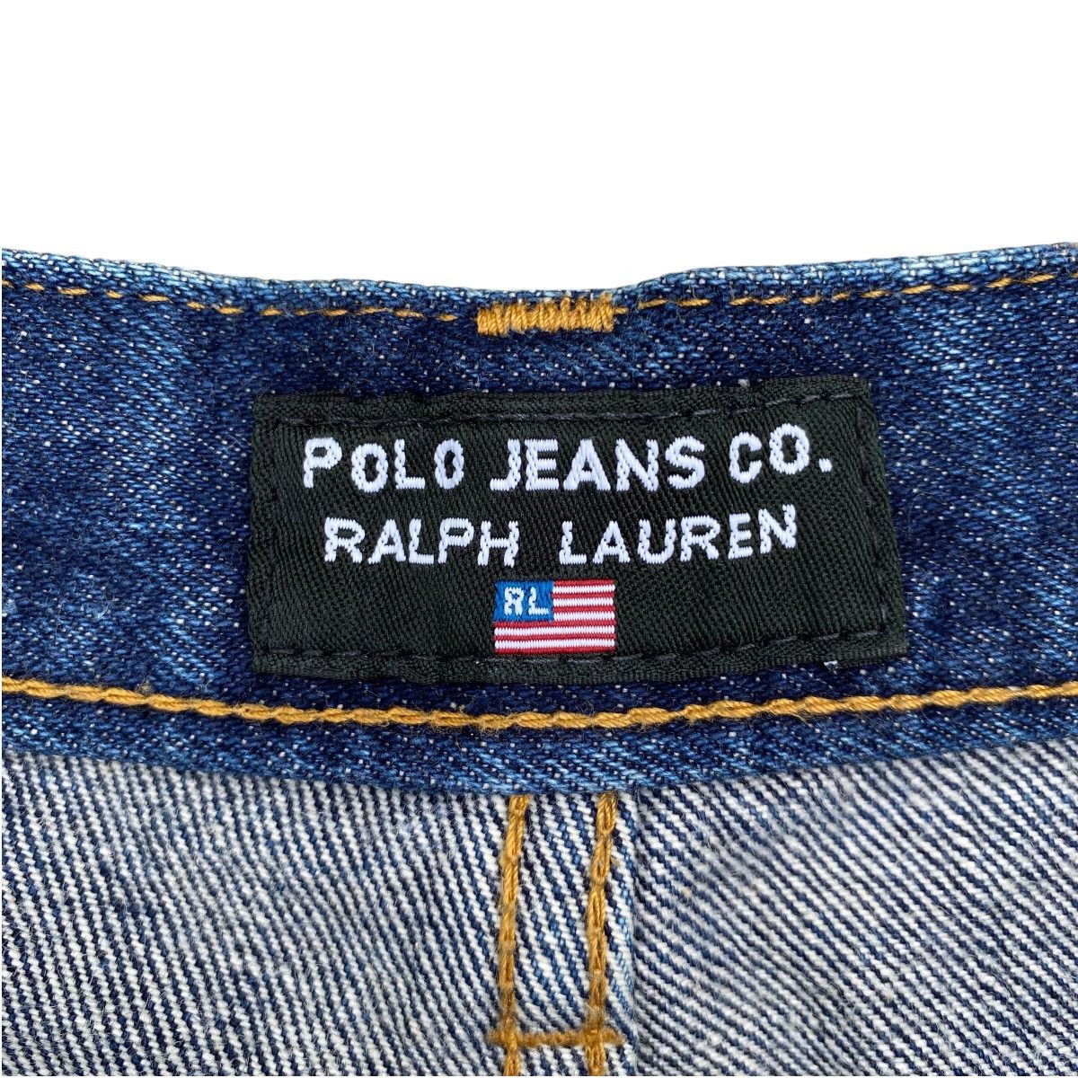 Polo Ralph Lauren × Ralph Lauren × Vintage Polo Ralph Lauren Jeans Baggy Hip Hop 90s Dark Blue Denim Size US 31 - 12 Thumbnail