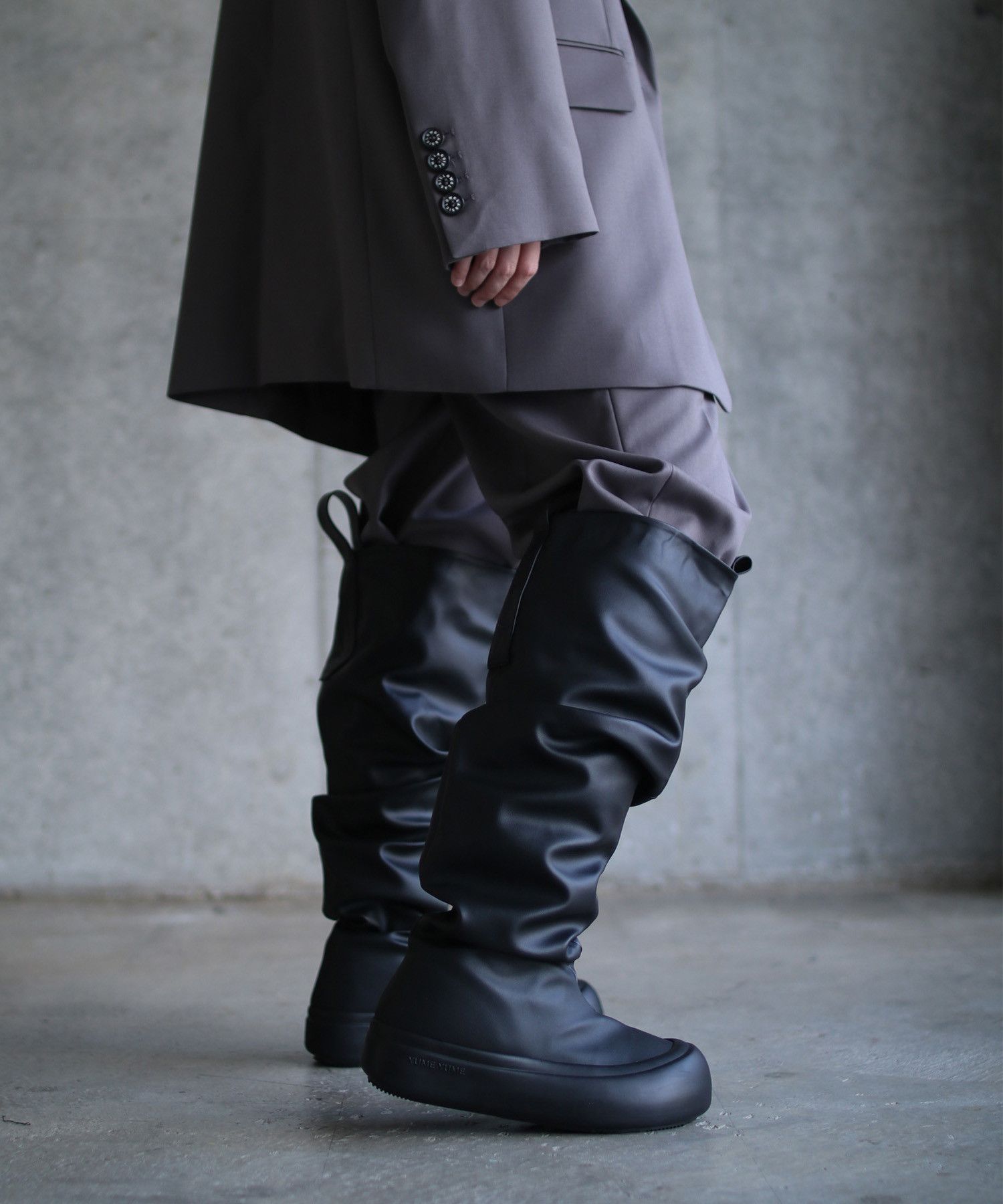 YUME YUME: Black Fisherman Tall Boots | SSENSE