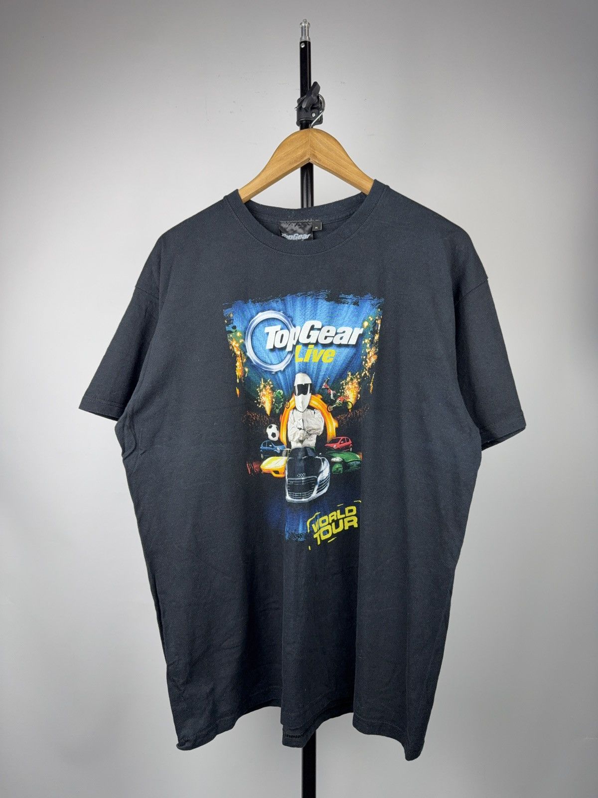 Vintage 00s Vintage 2008 Top Gear Live World Tour Graphic T-Shirt XL Size US XL / EU 56 / 4 - 1 Thumbnail