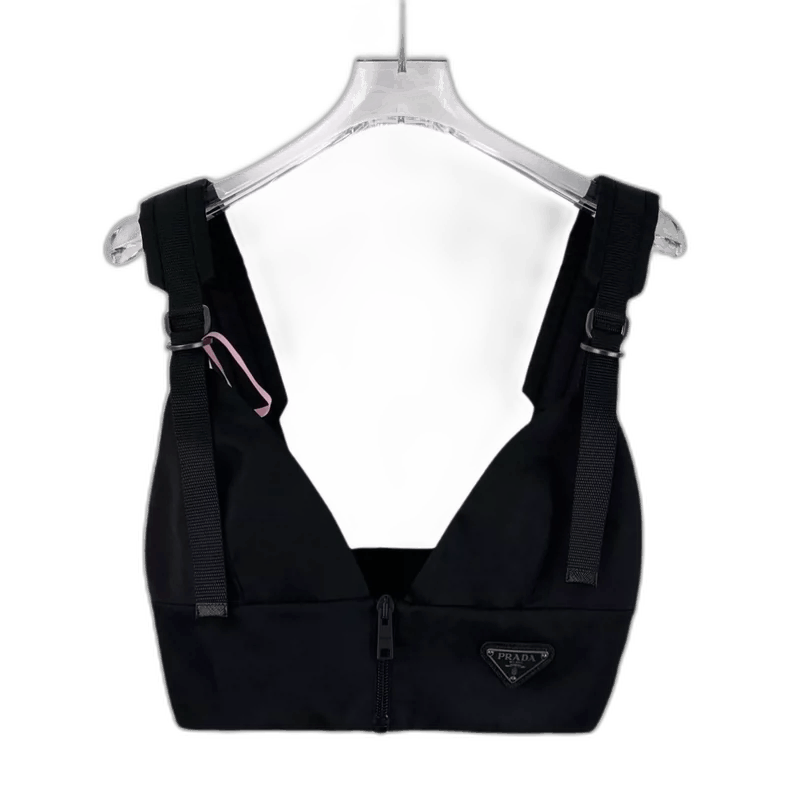 Prada Black Prada Triangle Logo Camisole Top Size S / US 4 / IT 40 - 1 Thumbnail