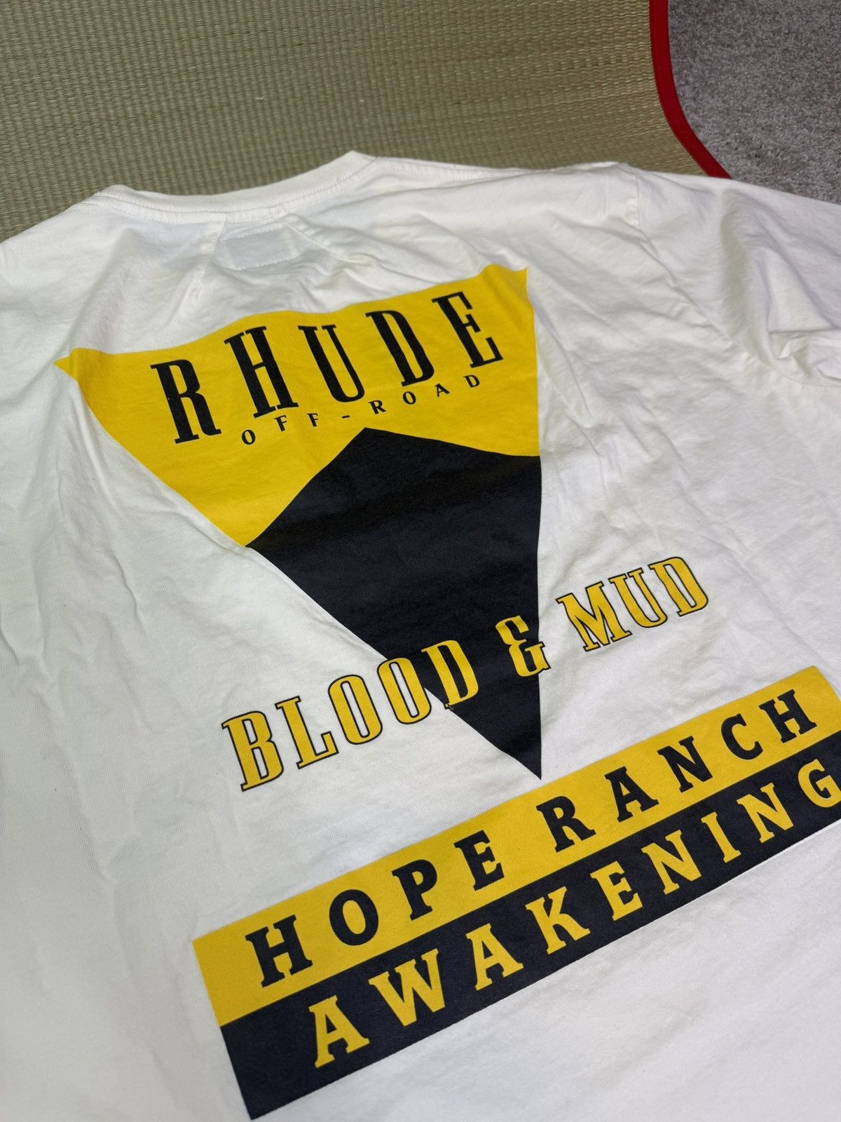 Rhude New Rhude Blood And Mud Off Road Tee Shirt Cream Size M Size US S / EU 44-46 / 1 - 4 Thumbnail
