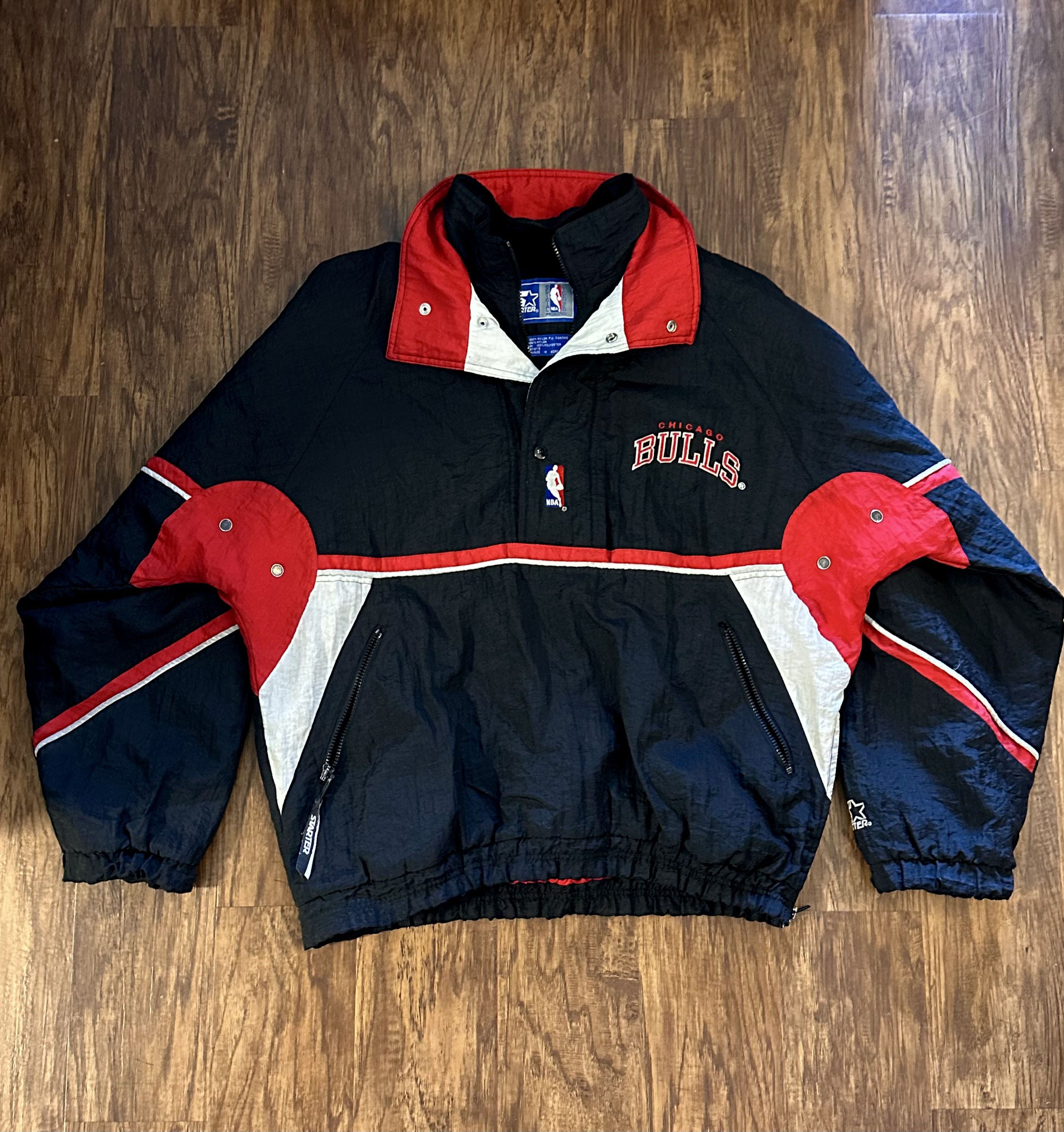 NBA × Starter Vintage NBA Chicago Bulls Starter Anorak Jacket Size US L / EU 52-54 / 3 - 2 Thumbnail