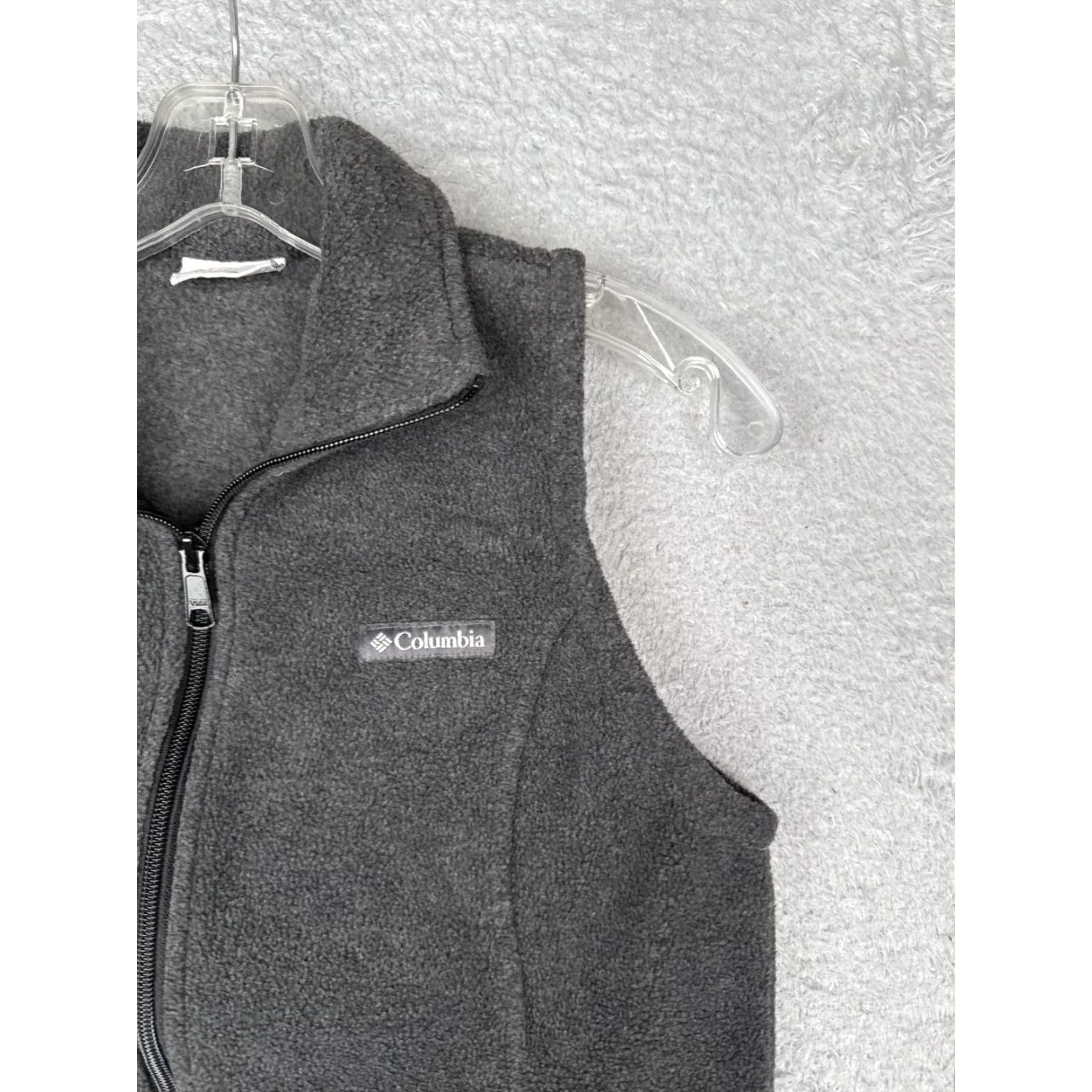 Vintage Columbia Vest Women Small Gray Full Zip Lightweight Polyester Fleece Sleeveless Outdoor All Seasons Pockets Size S / US 4 / IT 40 - 5 Thumbnail