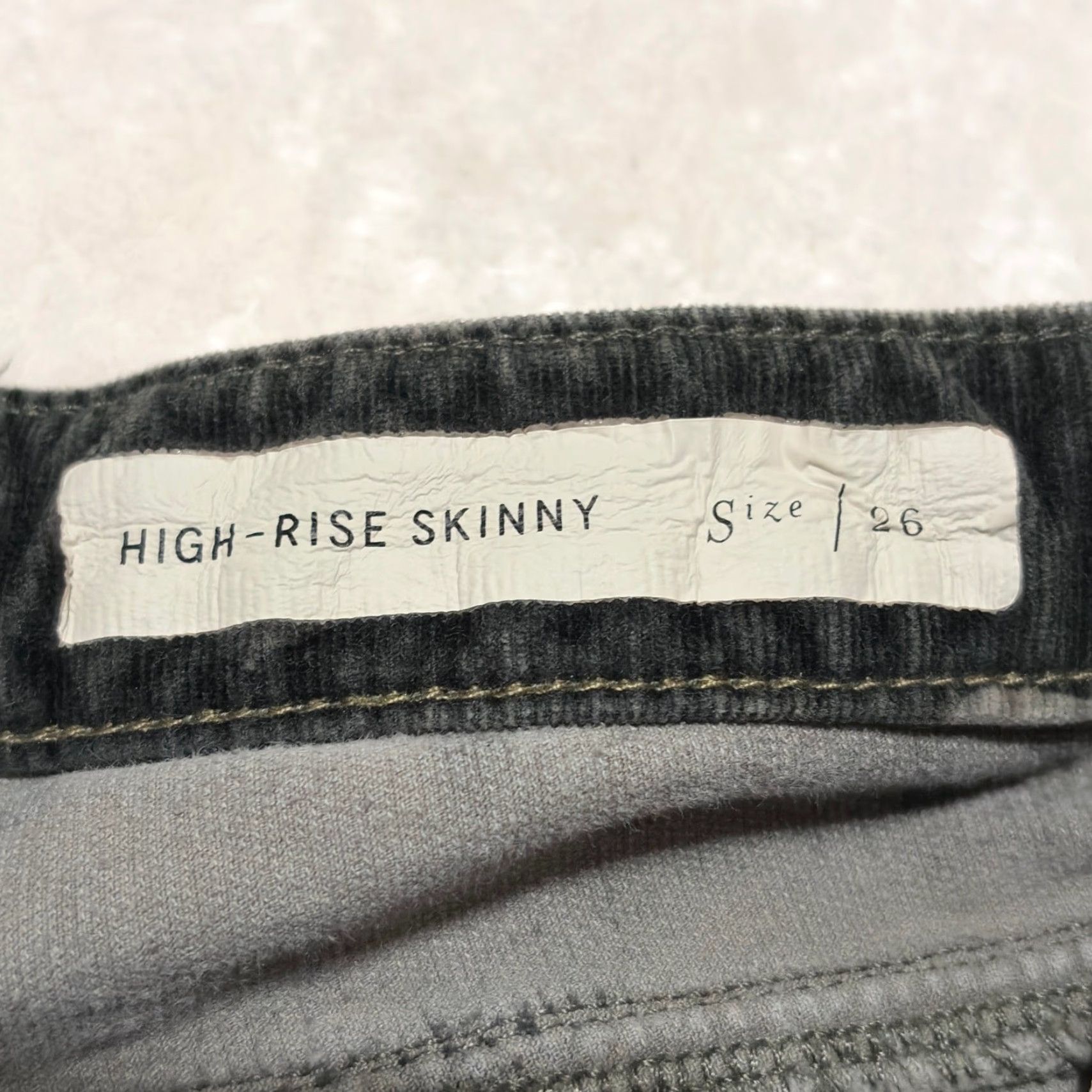 Vintage Pilcro & The Letterpress Pants Womens 26 Green Camo Corduroy High Rise Skinny Jeans (Button, Zip) - Machine Washable - 26in Waist, 24in Inseam Size 26" / US 2 / IT 38 - 3 Thumbnail