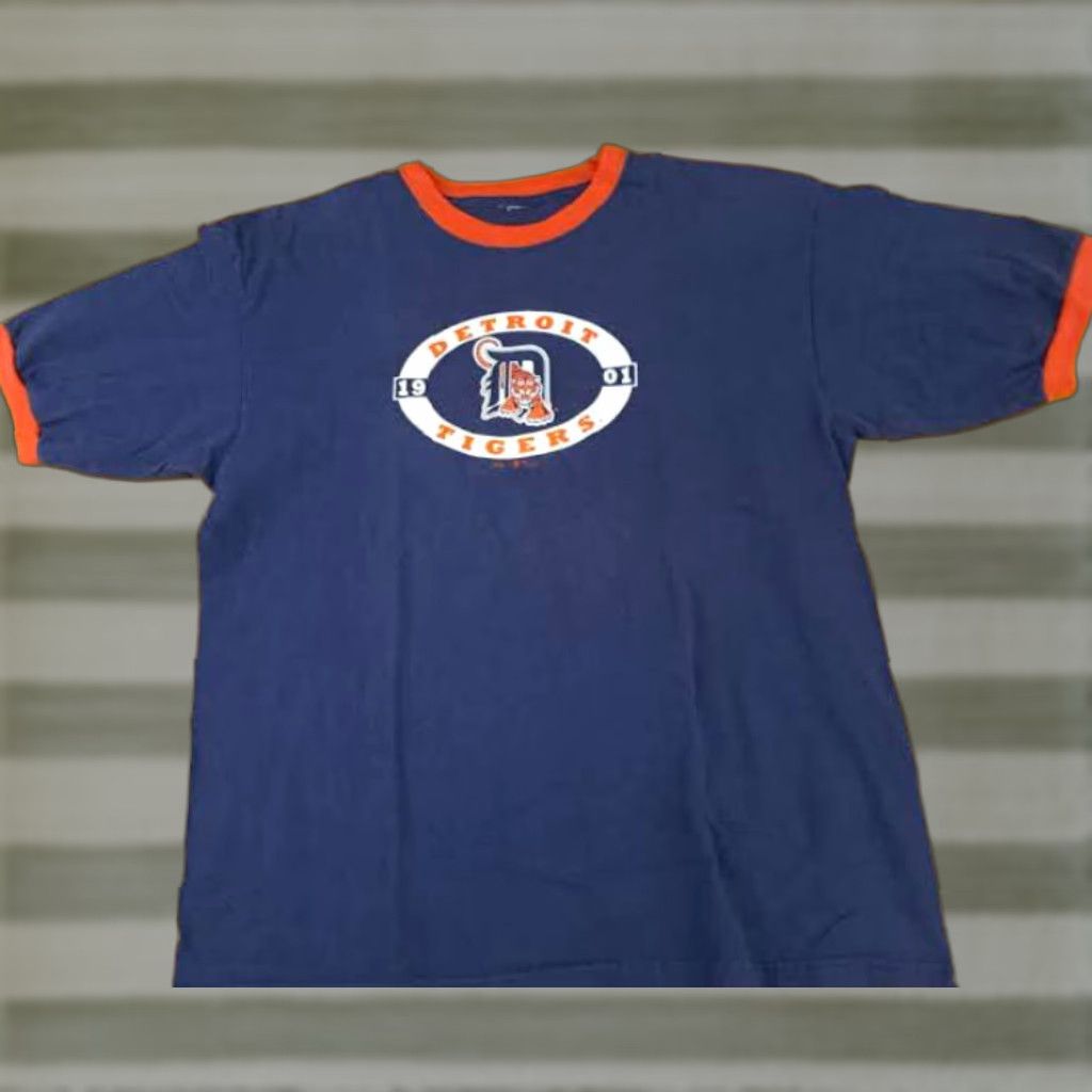 Nike VINTAGE Nike Detroit Tigers Baseball XL T-Shirt Blue Unisex Adults Short Sleeve 2006 Sports Shirt Size US XL / EU 56 / 4 - 1 Thumbnail
