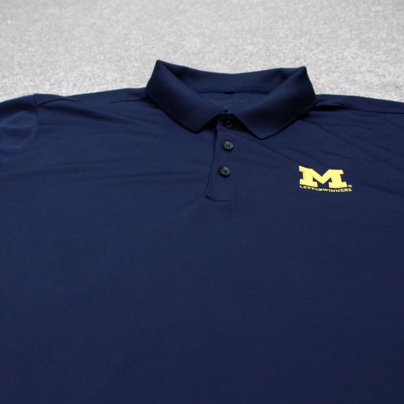 Nike Nike Golf Michigan Polo Shirt Mens XL Blue Dri-Fit Logo Letterwinners Polo Size US XL / EU 56 / 4 - 4 Thumbnail