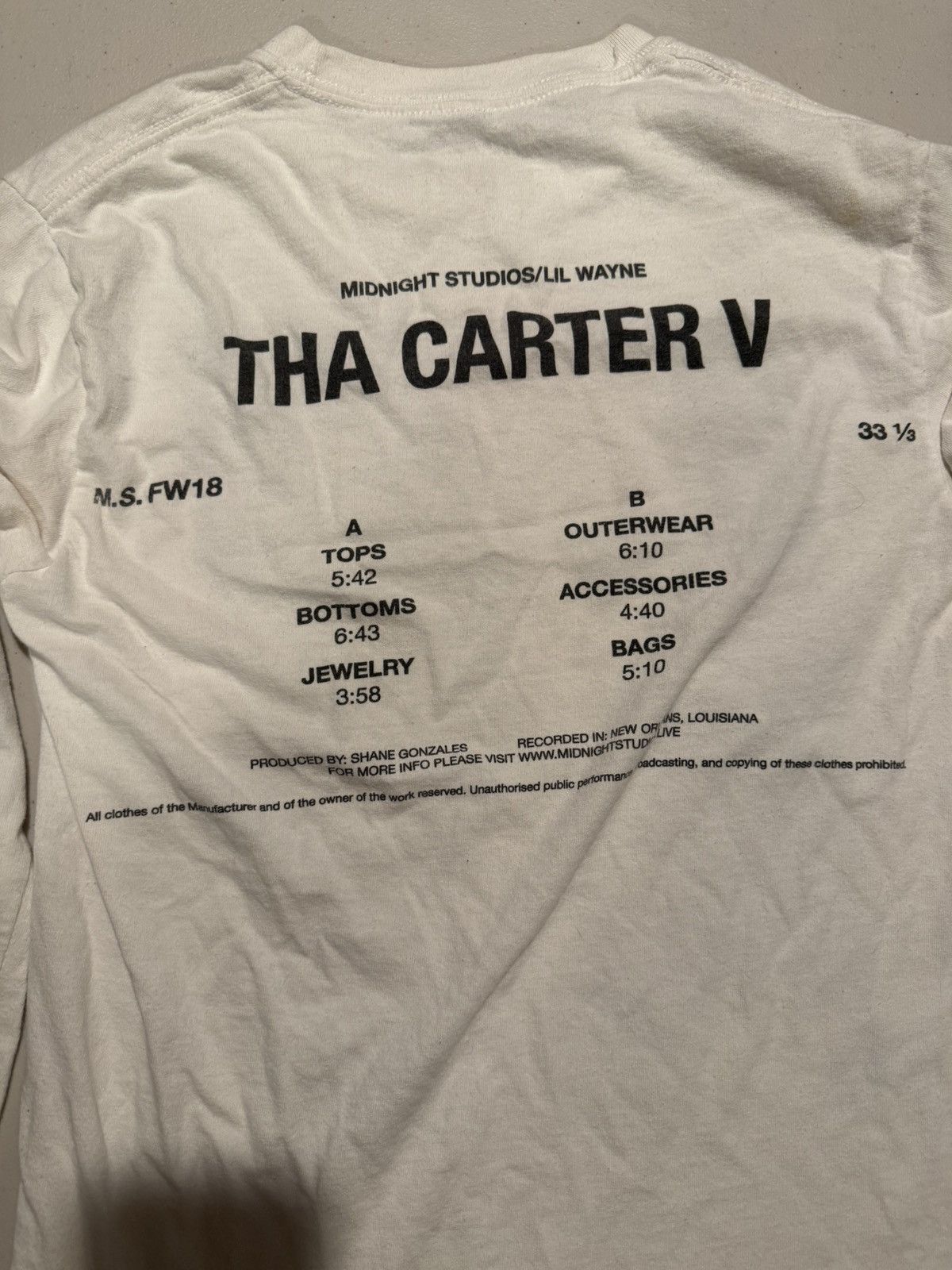Midnight Studios the carter v | lil wayne | midnight studios | shane gonzales Size US S / EU 44-46 / 1 - 5 Thumbnail